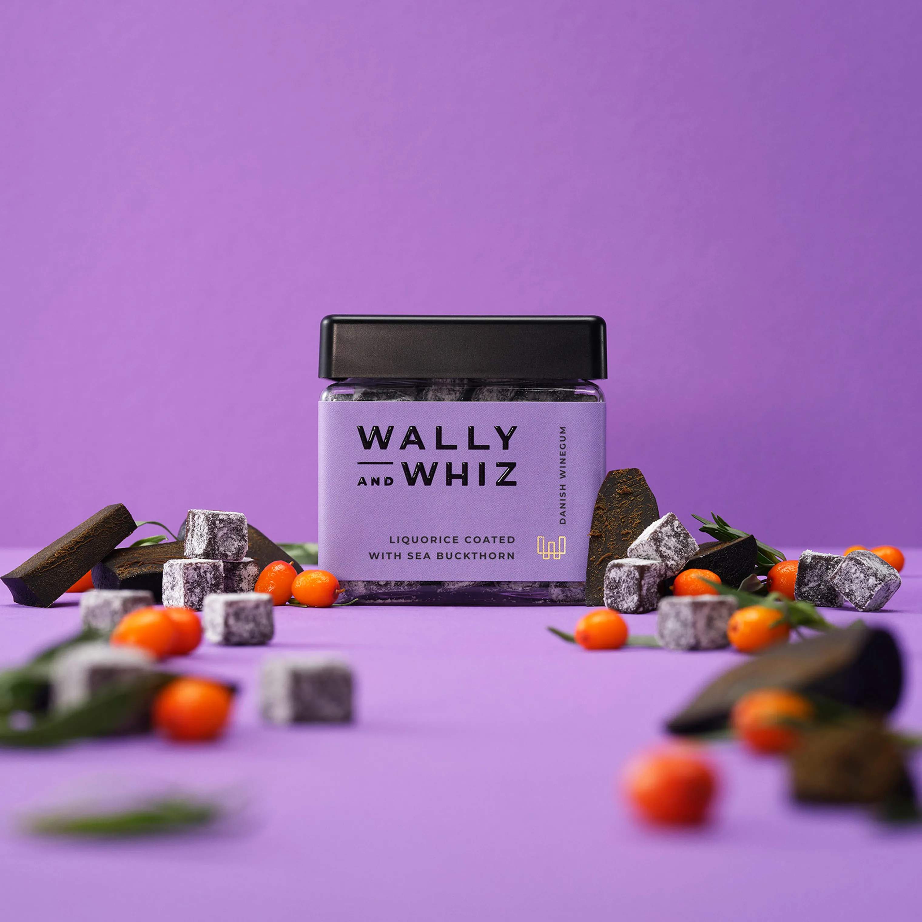 Wally and Whiz Søde sager Lakrids med havtorn i 140 gram, 2