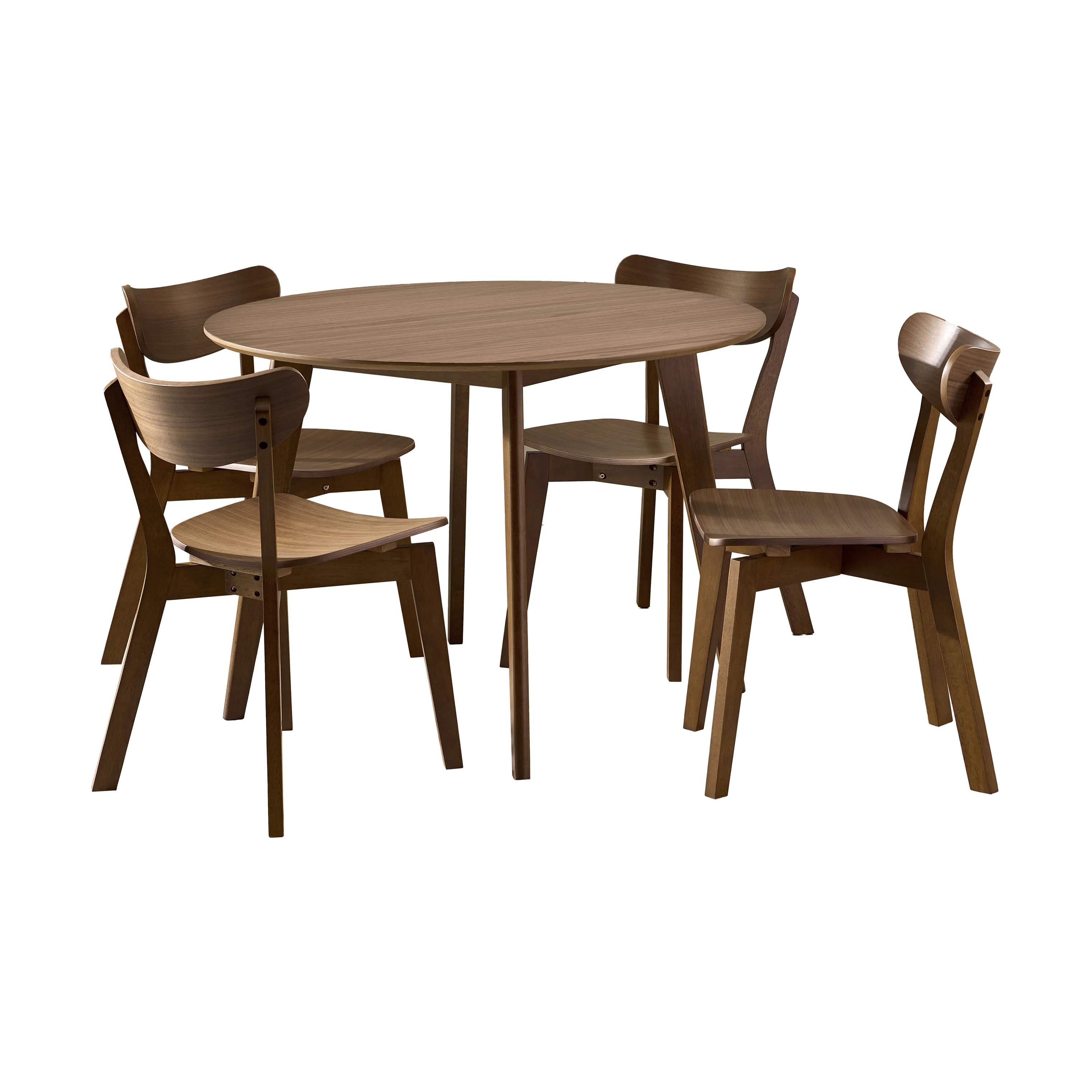CASA Living Spiseborde Roxby Spisebordssæt - 5 dele i Valnød, 1