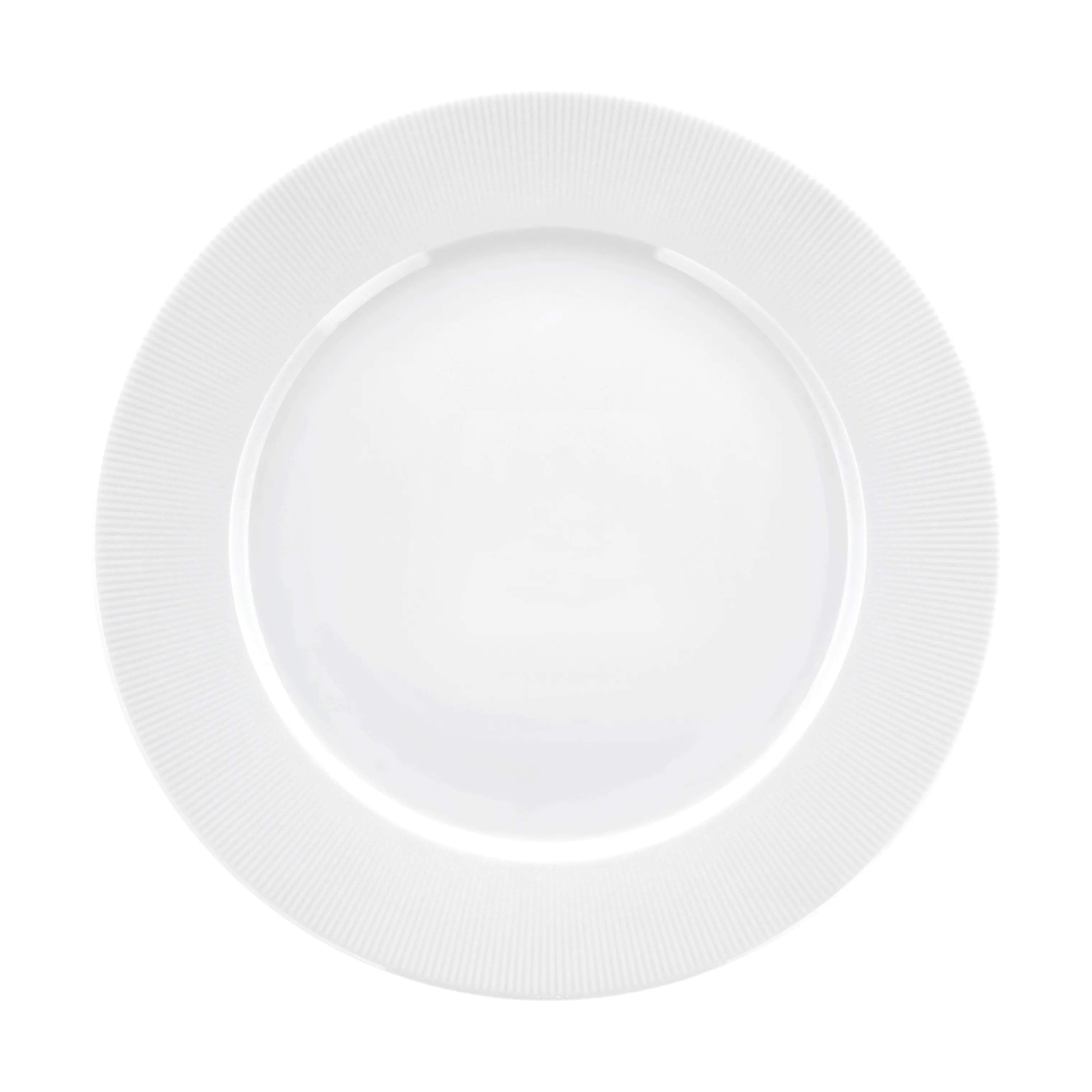 Pillivuyt Middagstallerkener Eventail Tallerken i Hvid, 28 cm, 5