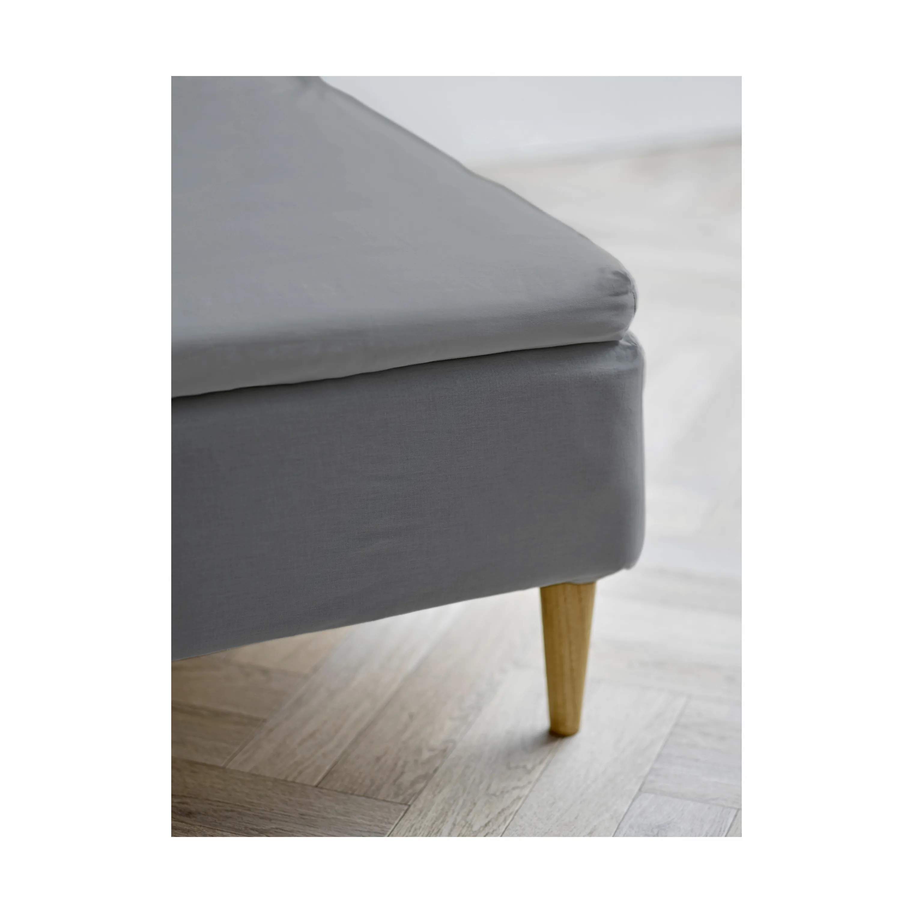 Södahl Lagner Organic Calm Kuvertlagen i Grå, B90 x L200 cm, 2