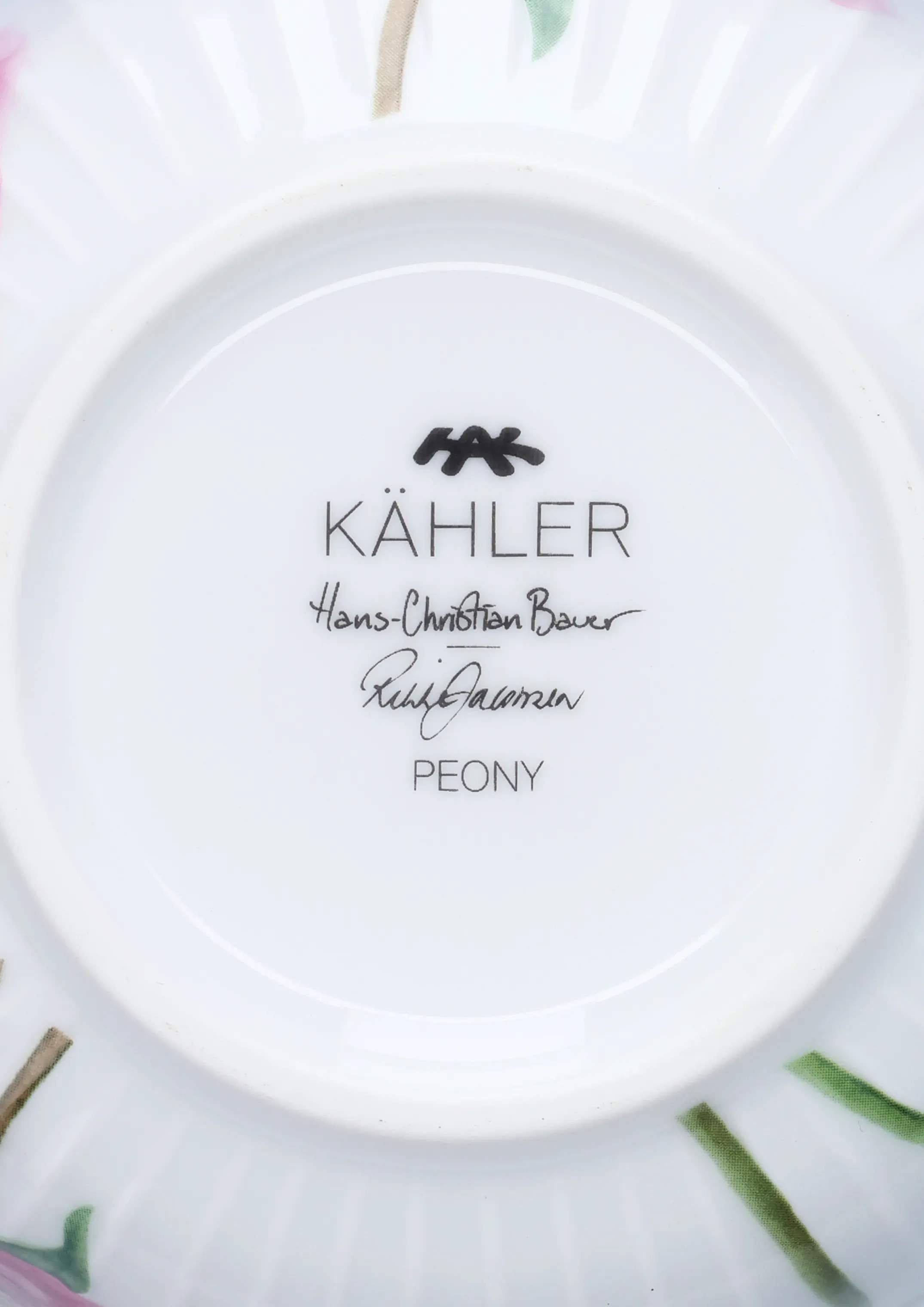 Kähler Skåle Hammershøi Sommer Skål i Pæoner, 12 cm, 2