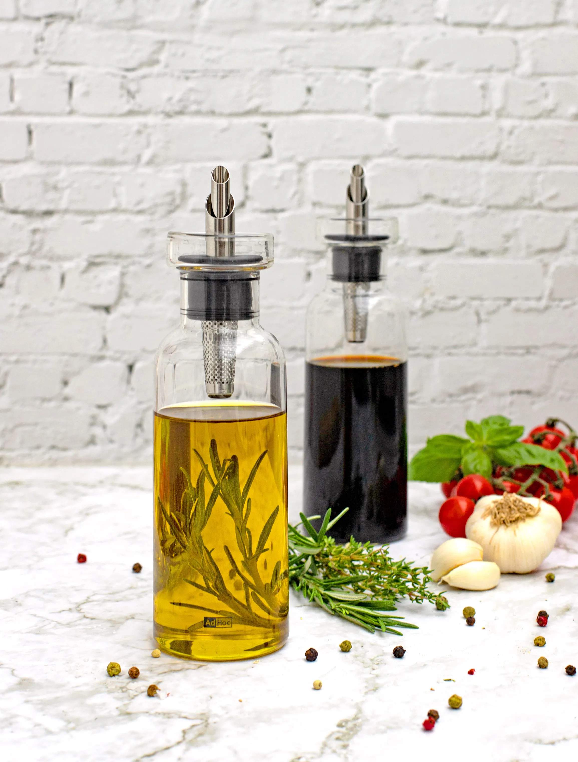 AdHoc Olie- og eddikeflasker AromaPur AromaPour Olie/eddikeflaske - 2 stk. i Klar, 2