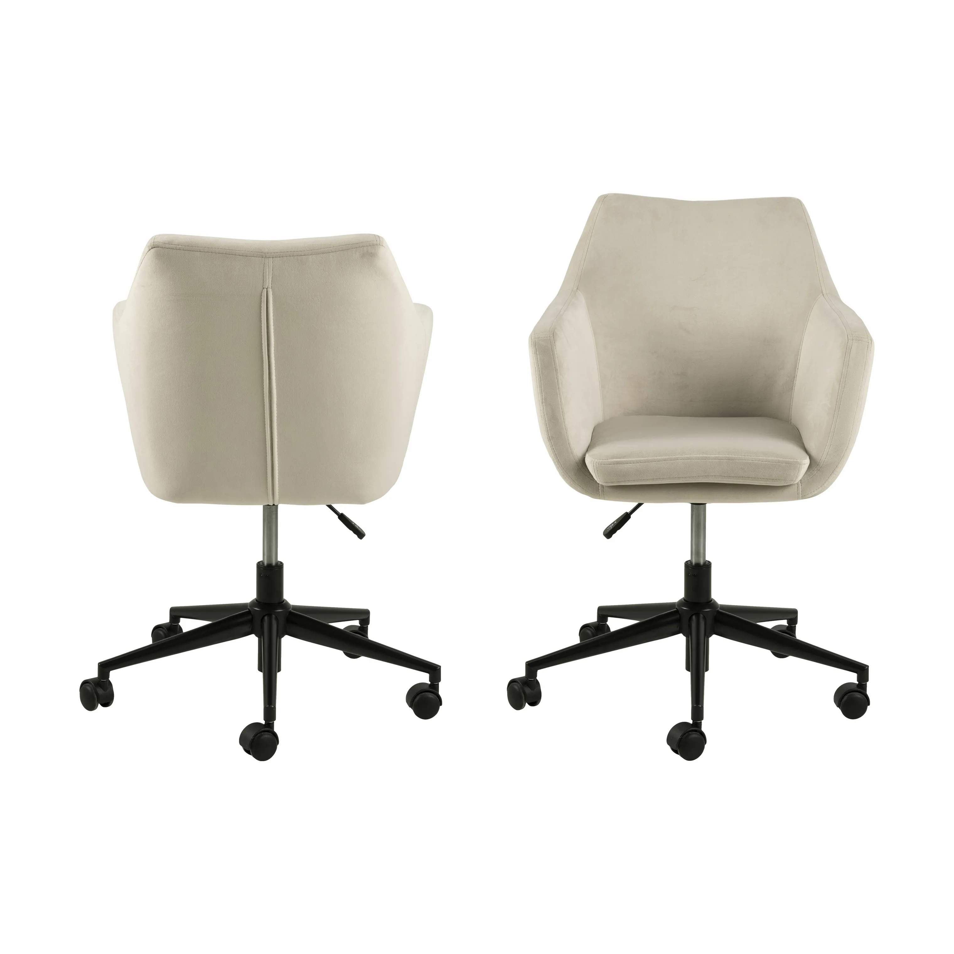 CASA Living Skrivebordsstole Nora Skrivebordsstol i Sand/sort, 4