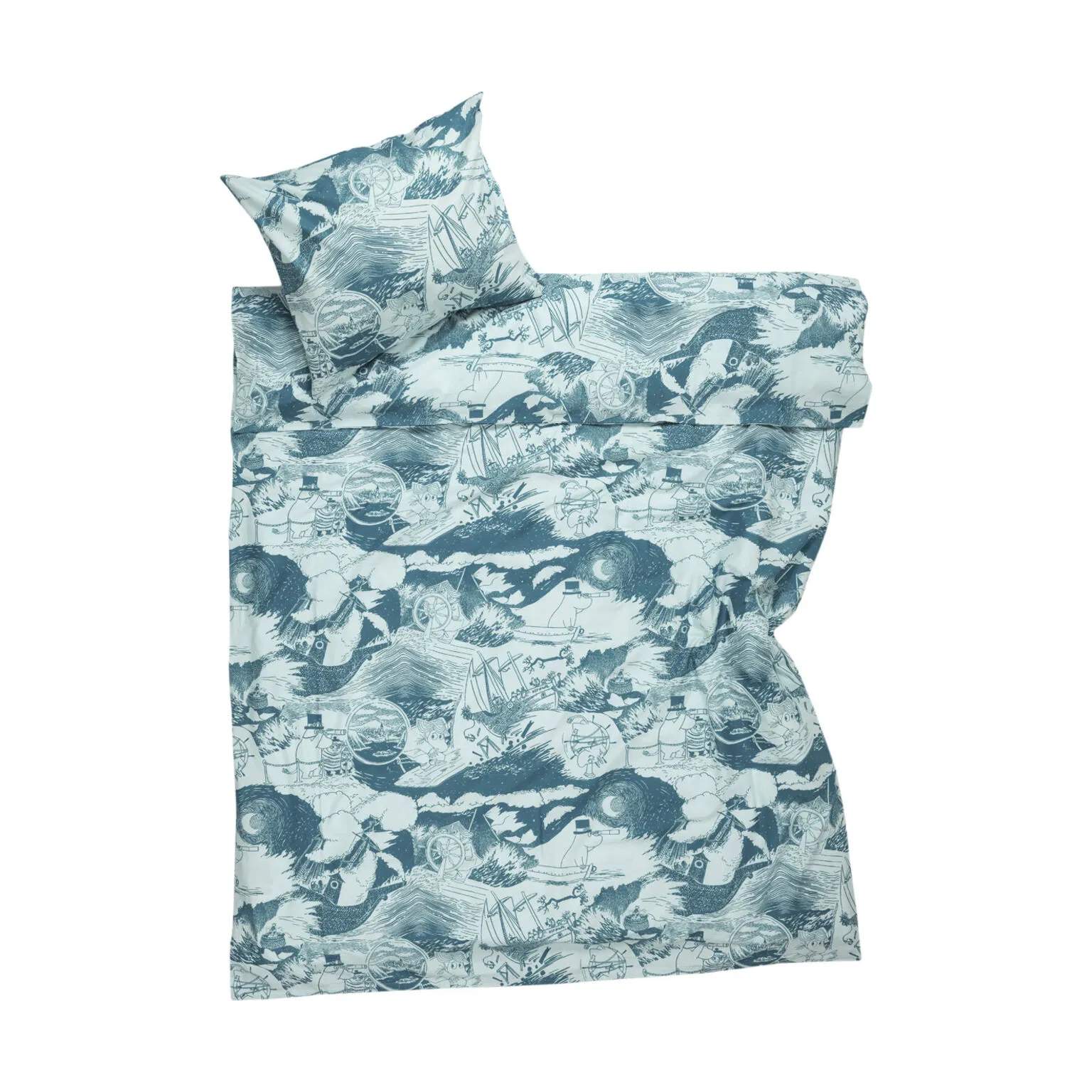 Moomin Arabia Sengetøj Arabia Soveværelse Sengetøj - Sejlads i Multifarvet/kærlighed, 1