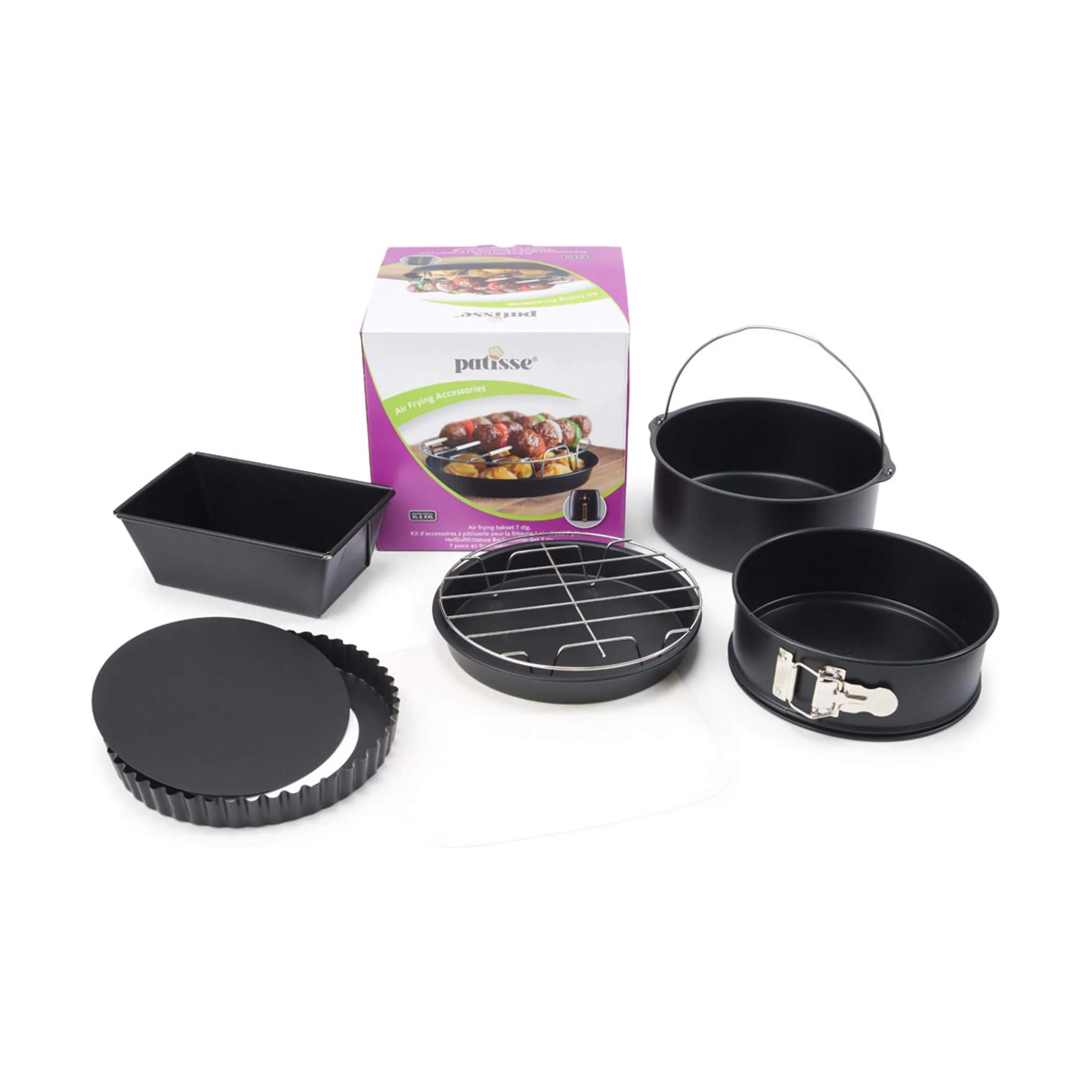 Patisse Tilbehør til airfryers Airfryer Bagesæt - 7 dele i sort, 1