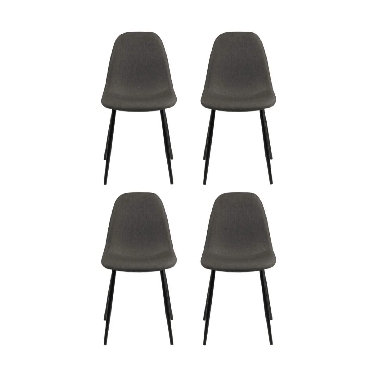 Wilma Spisebordsstol - 4 stk., mørkegrå/sort, large