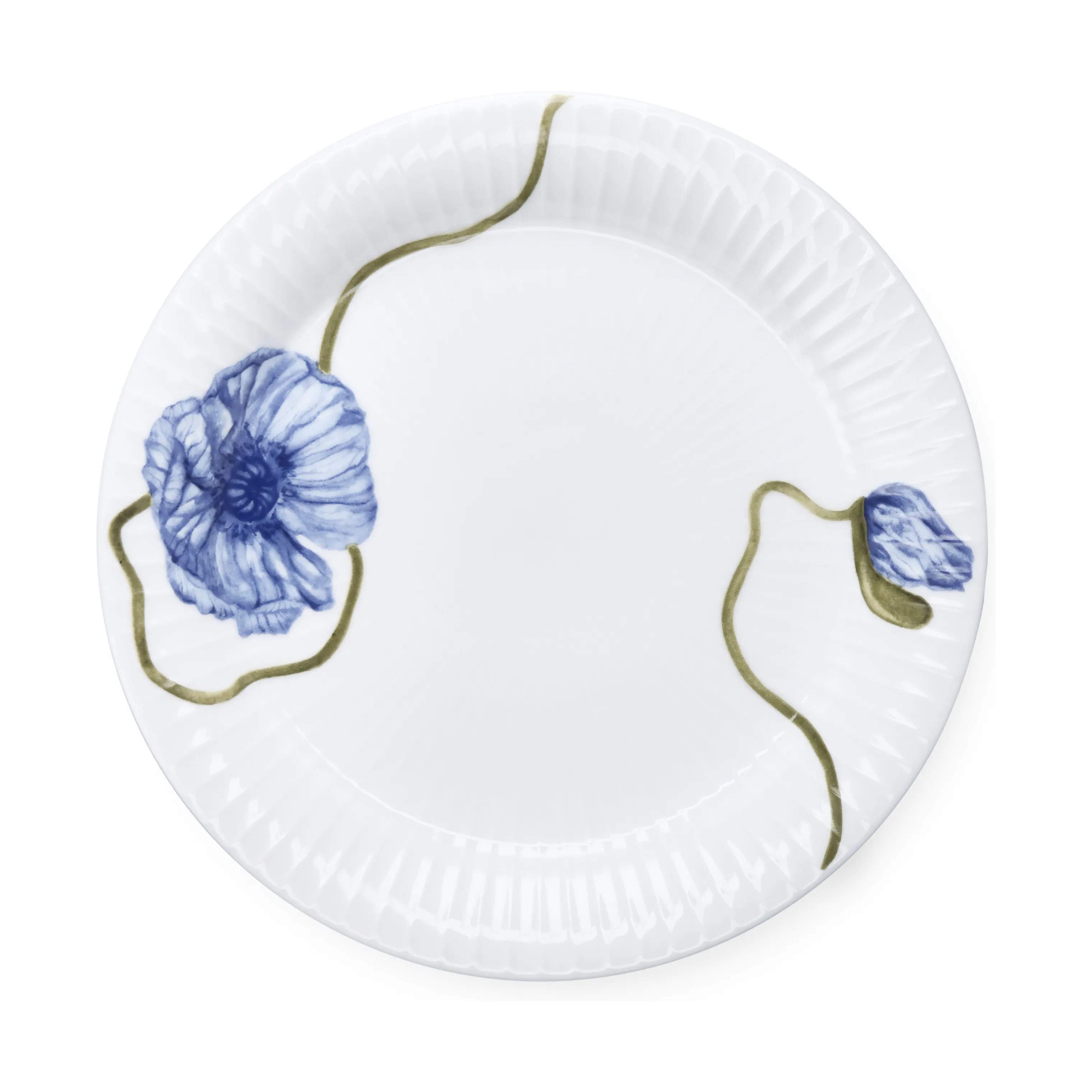 Kähler Frokosttallerkener Hammershøi Poppy Frokosttallerken i Hvid/blå, 1