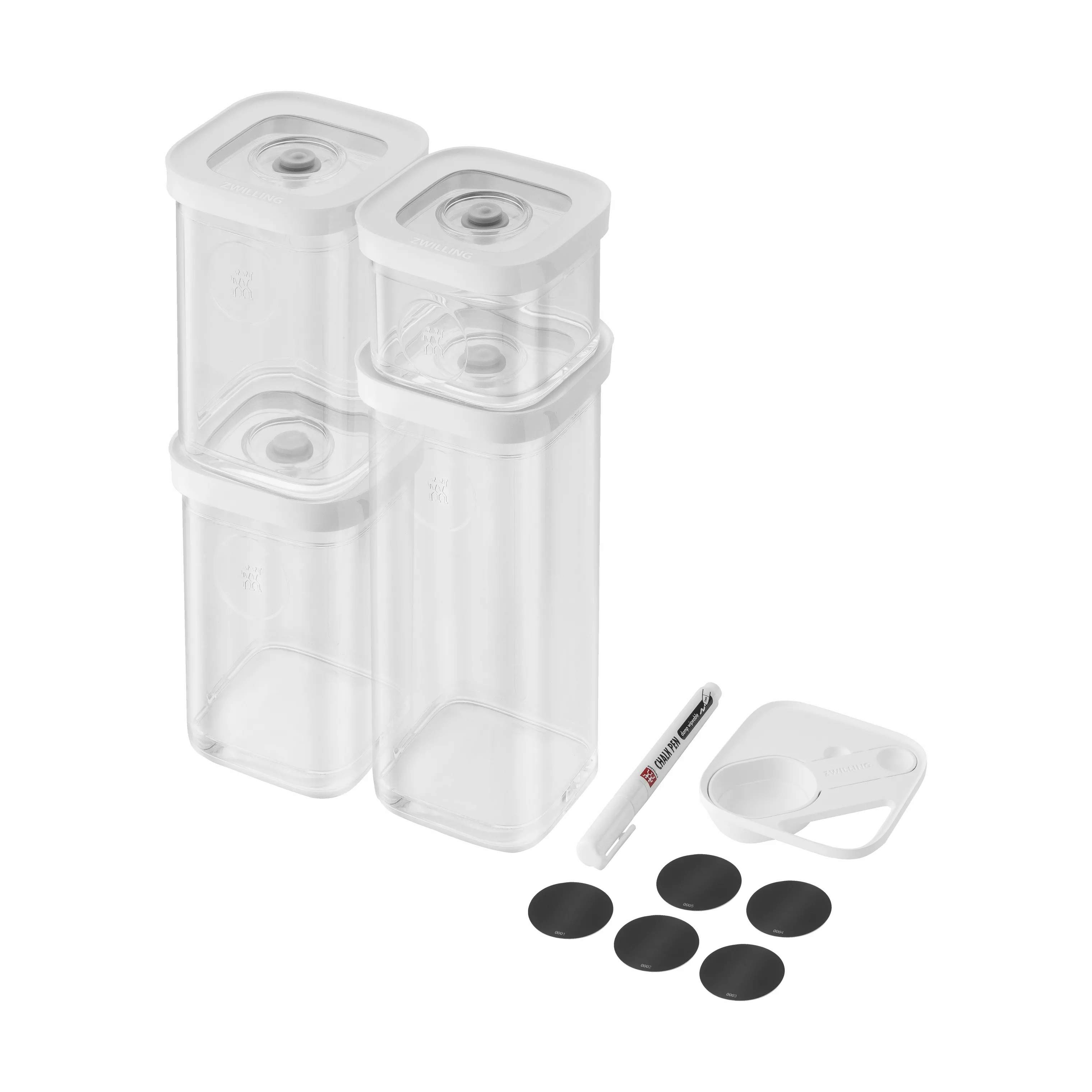 Cube Sæt - 6 dele, transparant, large