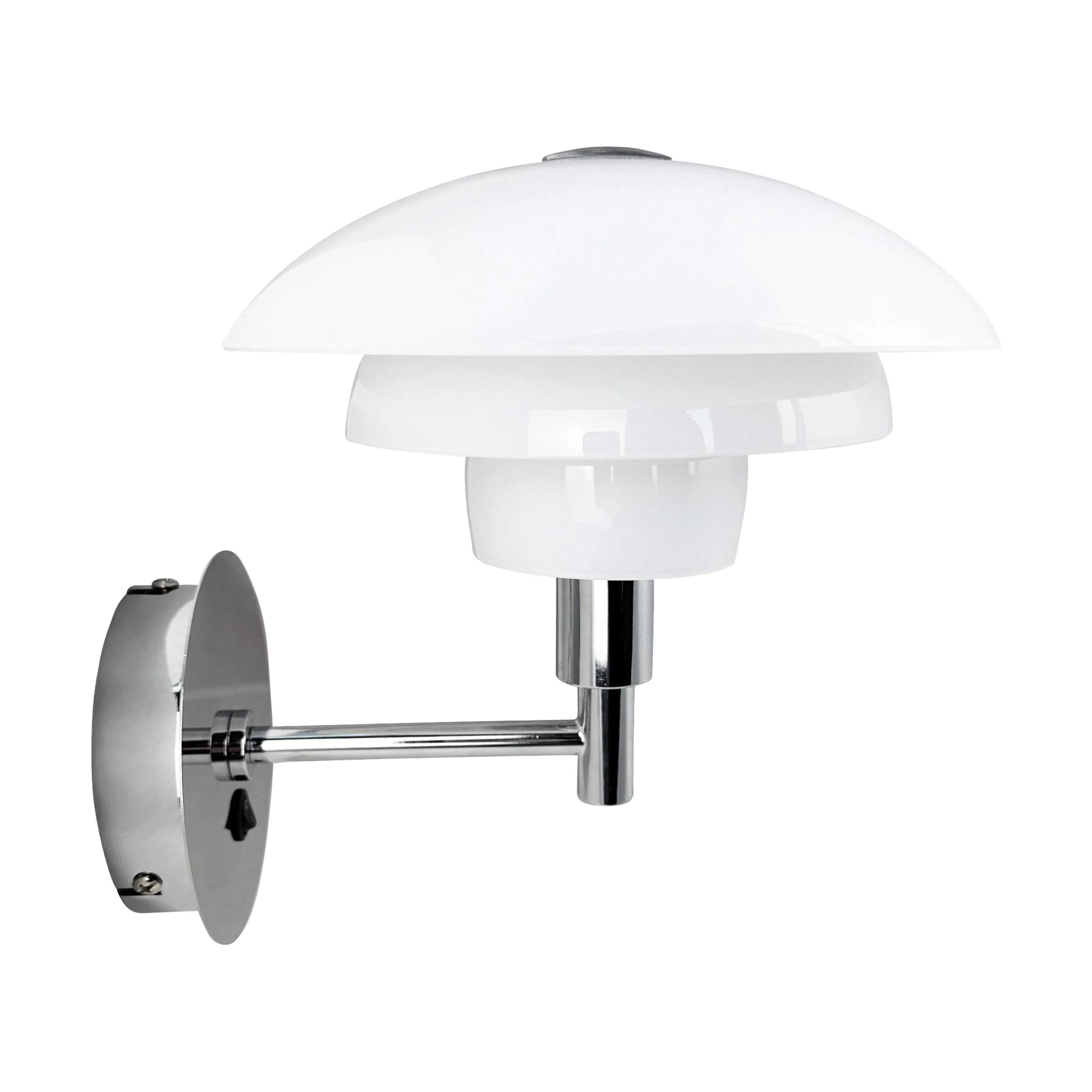 Dyberg Larsen Væglamper Morph væglampe i Opal/ Krom, 1
