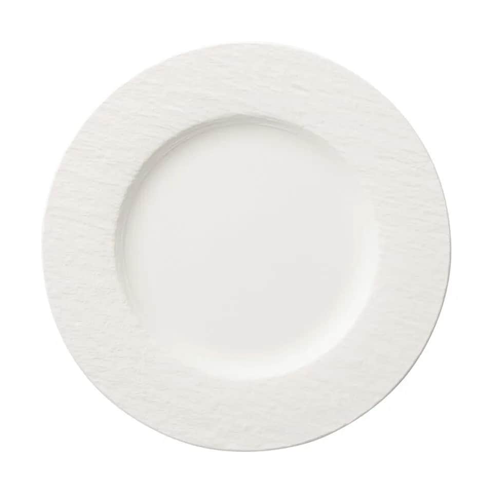 Manufacture Rock blanc Middagstallerken, mat hvid, large