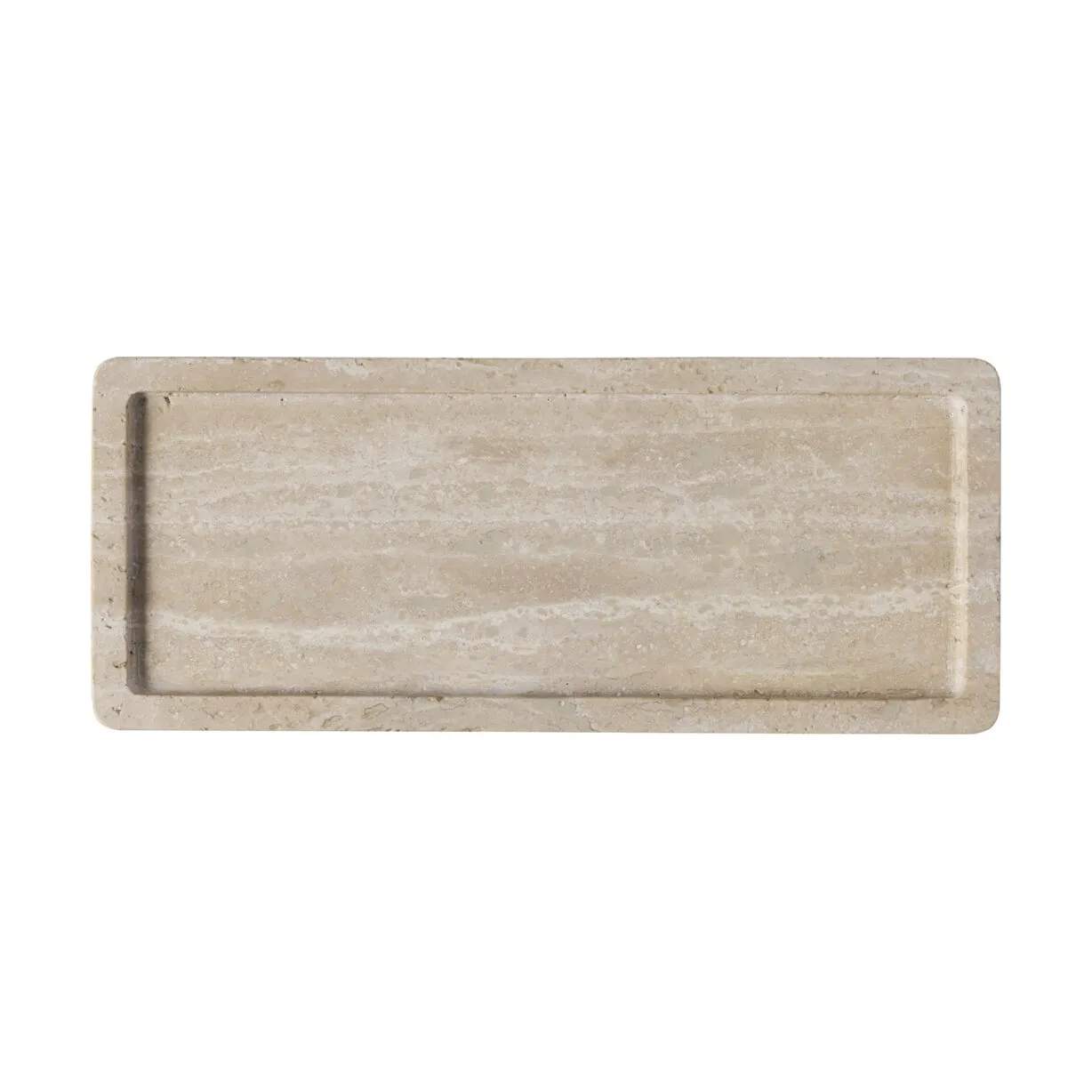 Manufacture Travertine Serveringsfad, beige, large