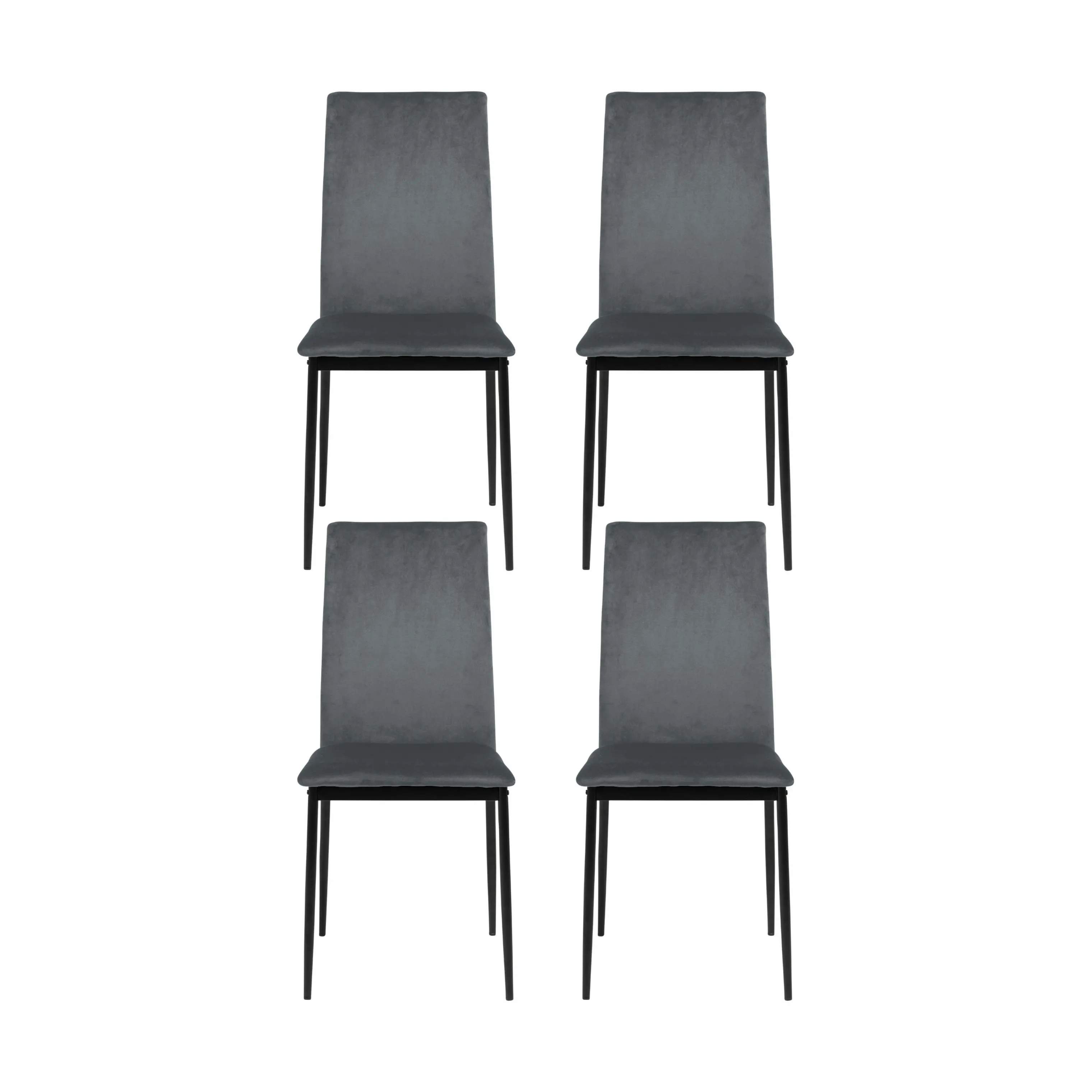 Demina Spisebordsstol - 4 stk., mørkegrå, large