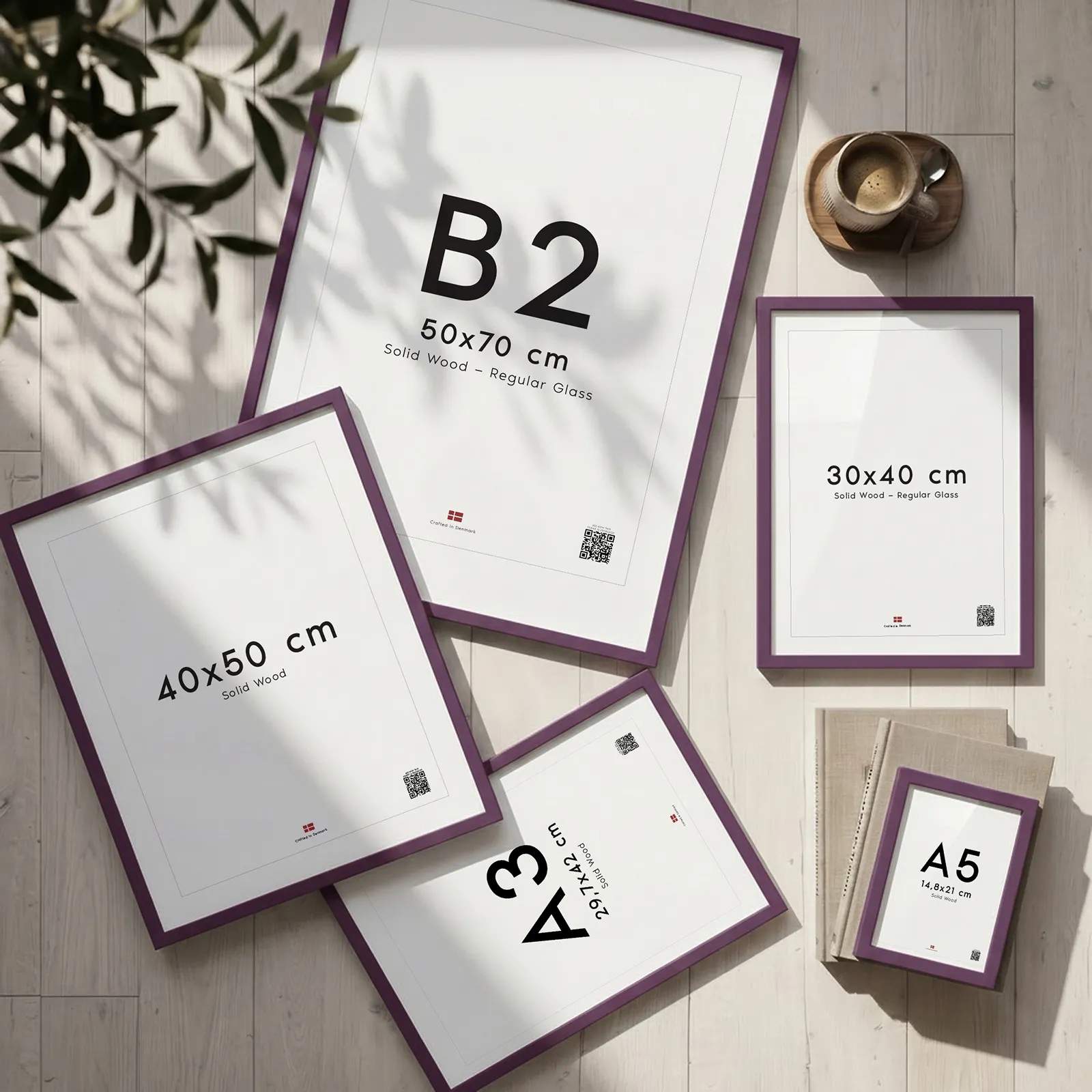 Poster&Frame Billedrammer Billedramme i Blomme, B21 x L29,7 cm, 3