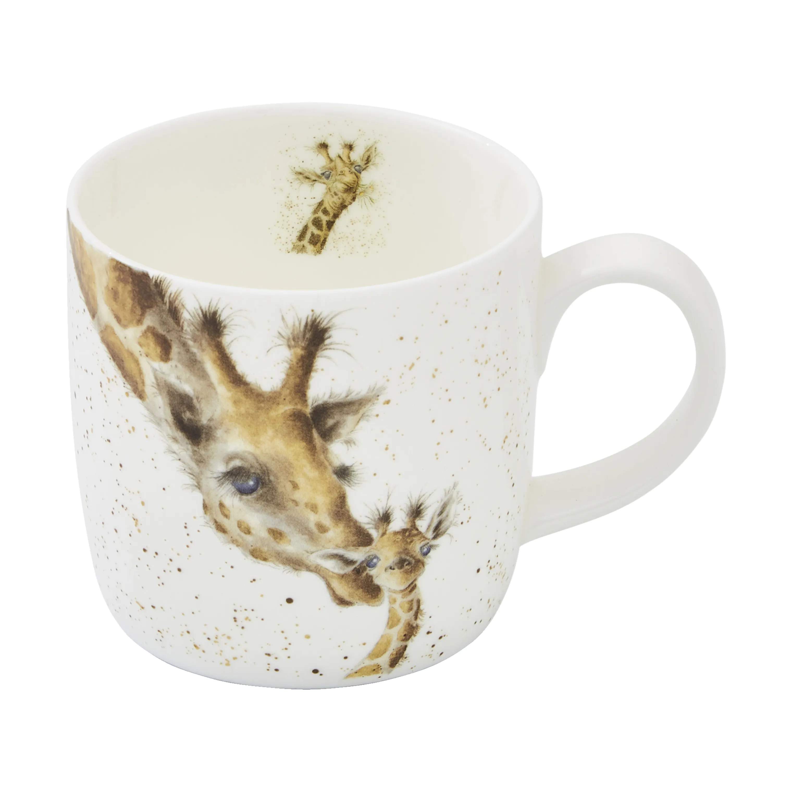 Royal Worcester Krus og kopper med hank Wrendale Krus - First kiss i Giraf, 1