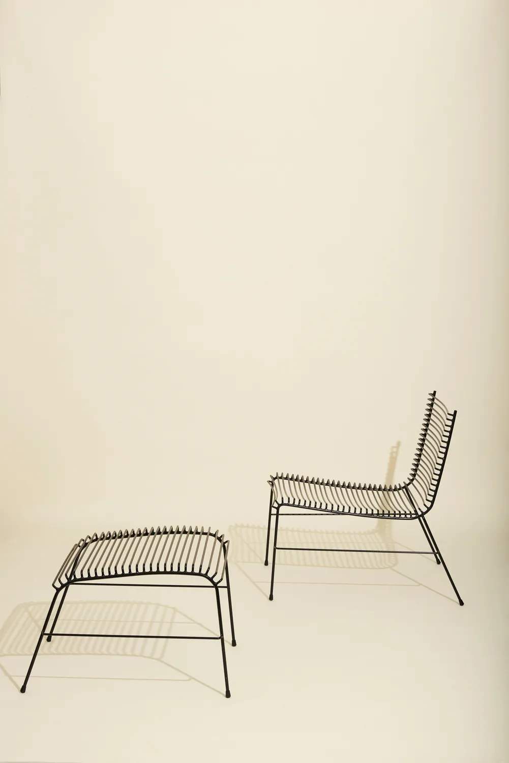 Hübsch Loungestole String Loungestol - 2 stk. i Sort, 2