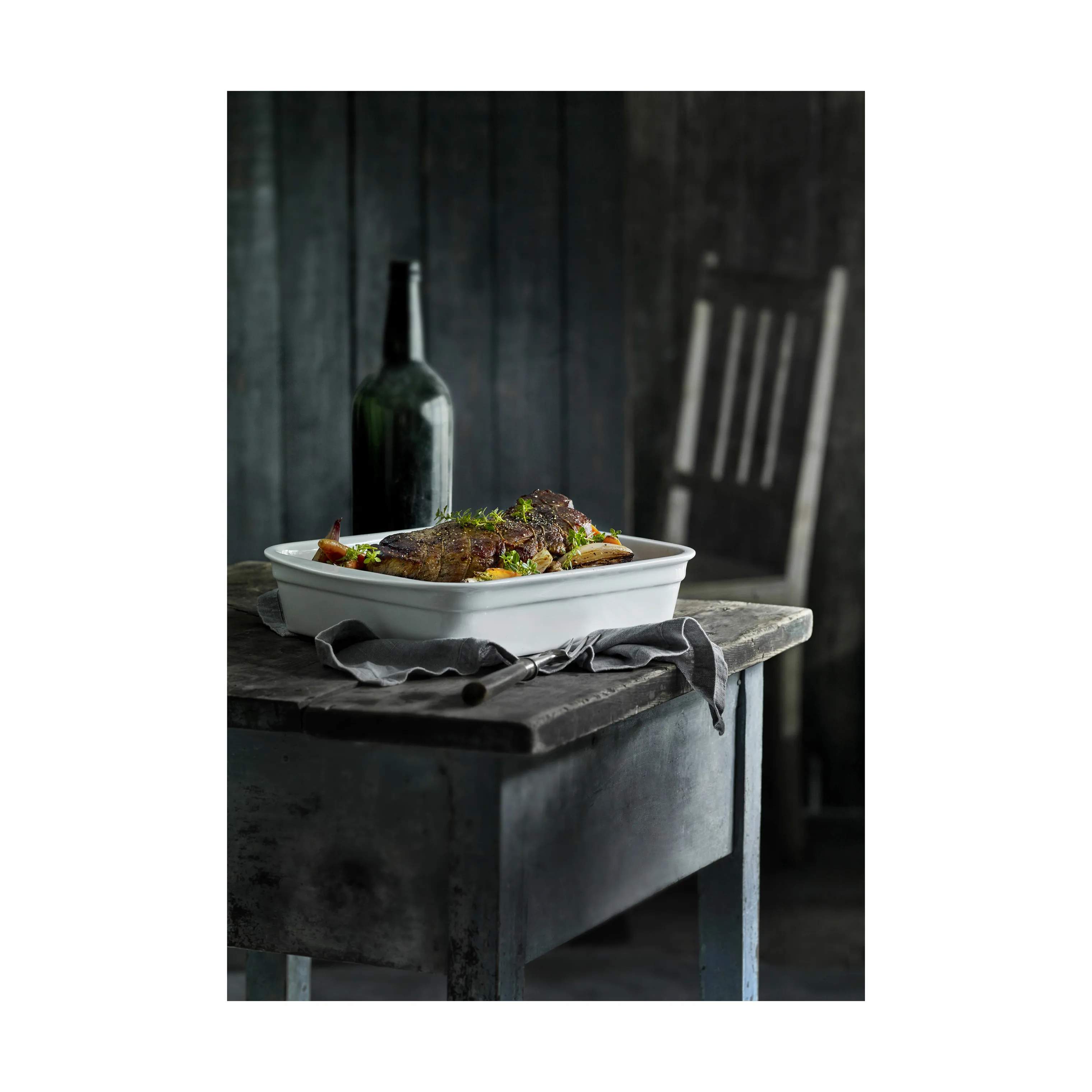 Pillivuyt Ovnfaste fade Ovnfast Lasagnefad i Hvid, B29 x L24 cm, 3