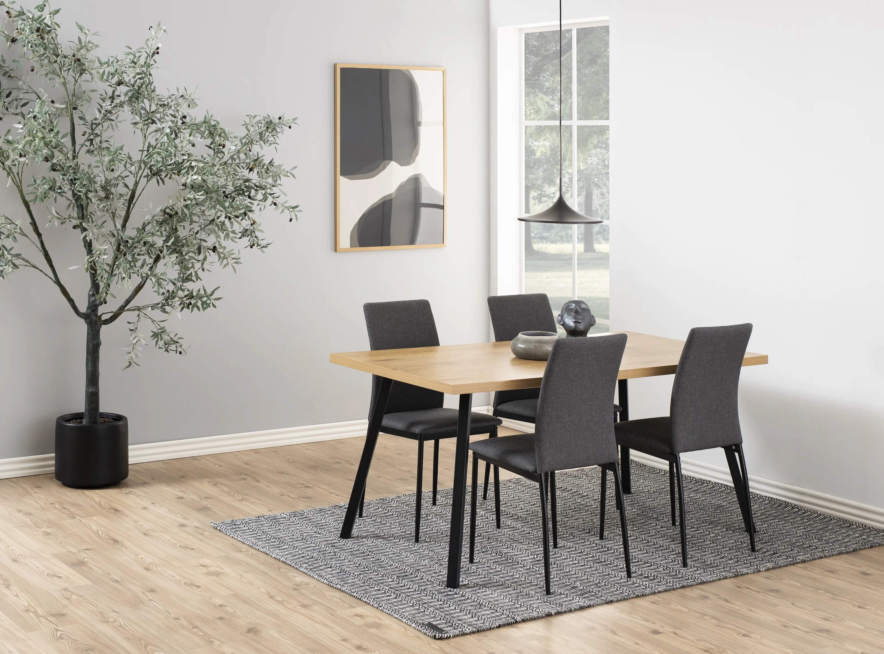 CASA Living Spisebordsstole Demina Spisebordsstol - 4 stk. i Grå, 3