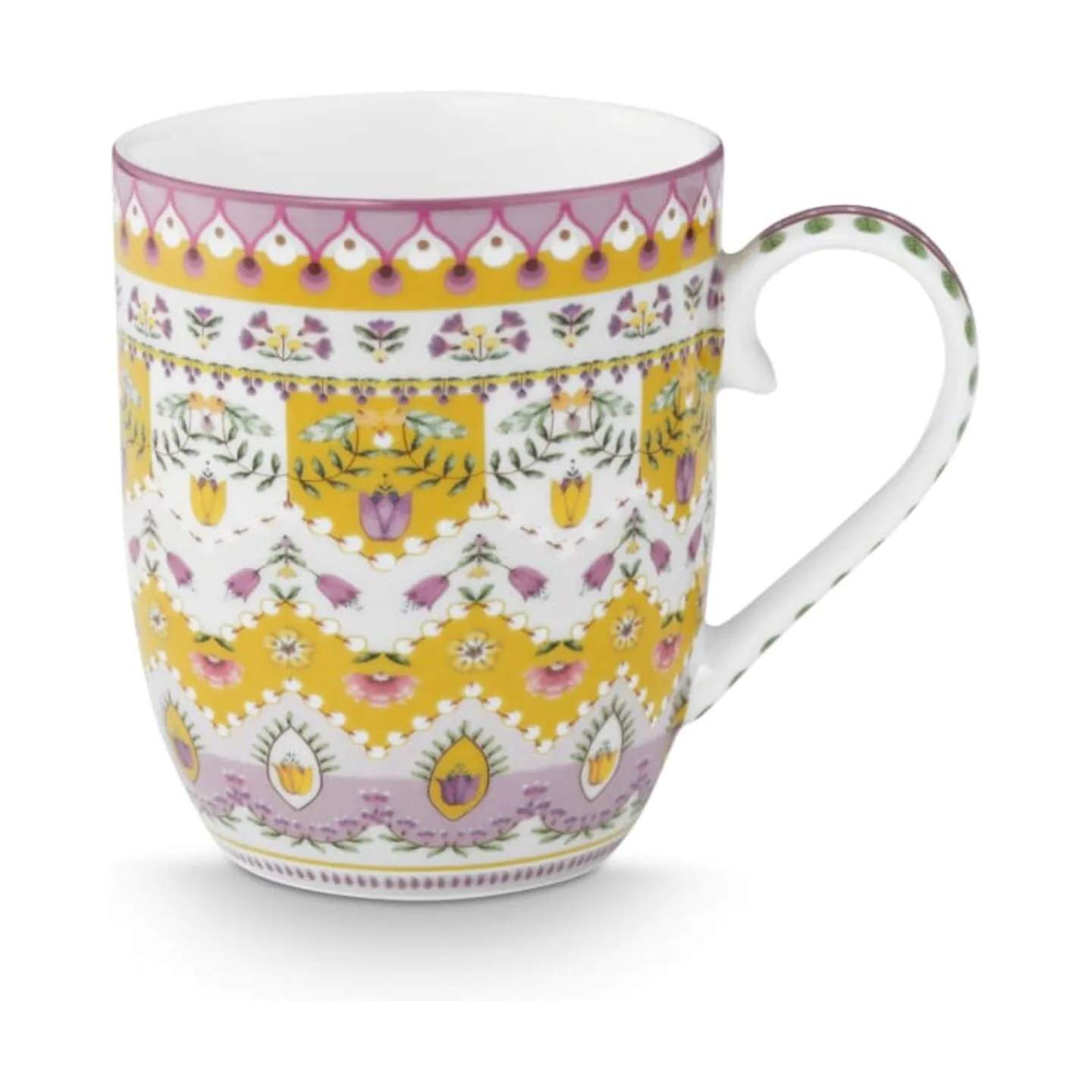 PIP Studio Krus og kopper med hank Lily & Lotus  Krus i Yellow, 20 cl, 1