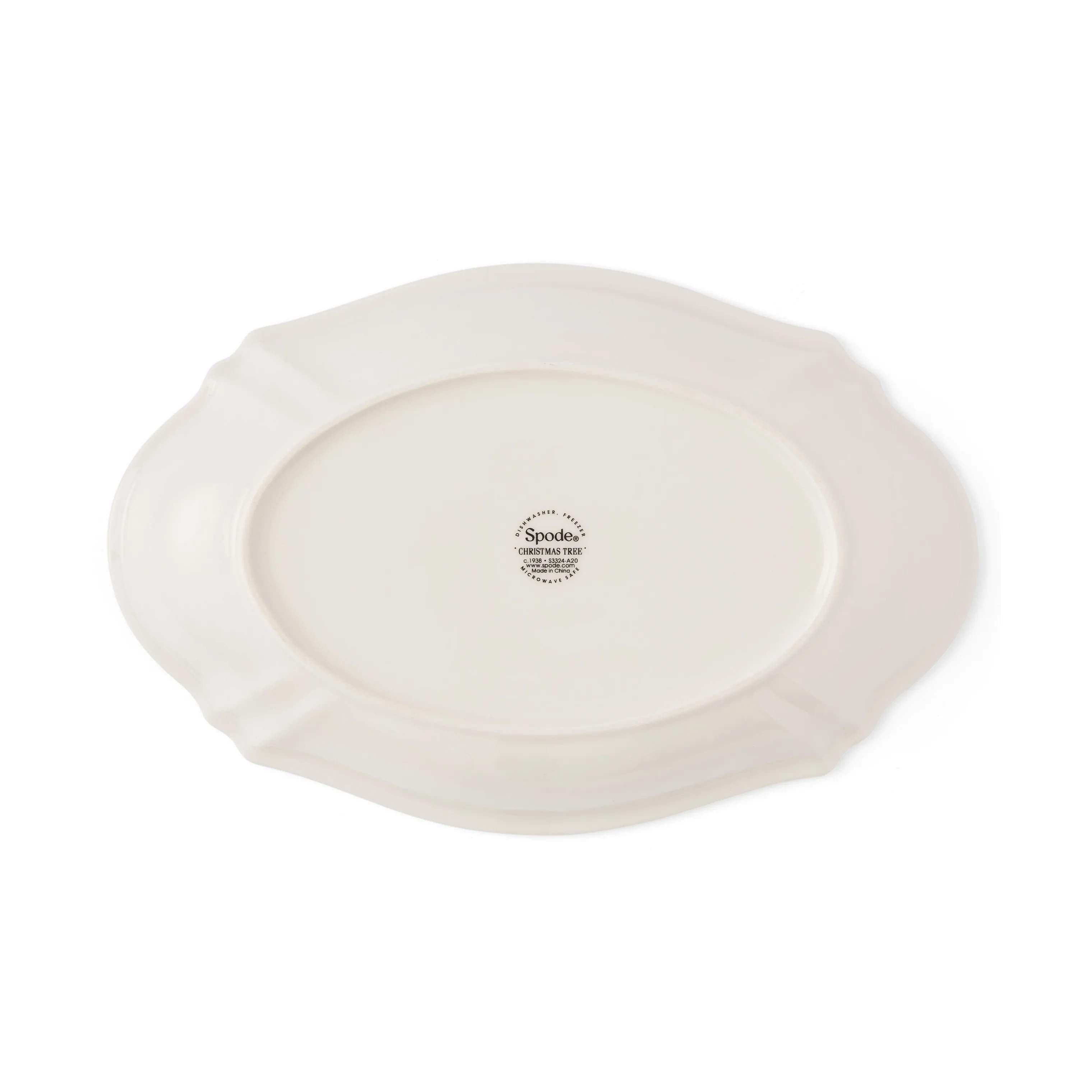 Spode Serveringsfade Christmas Tree Fad i Hvid/grøn/rød, 4