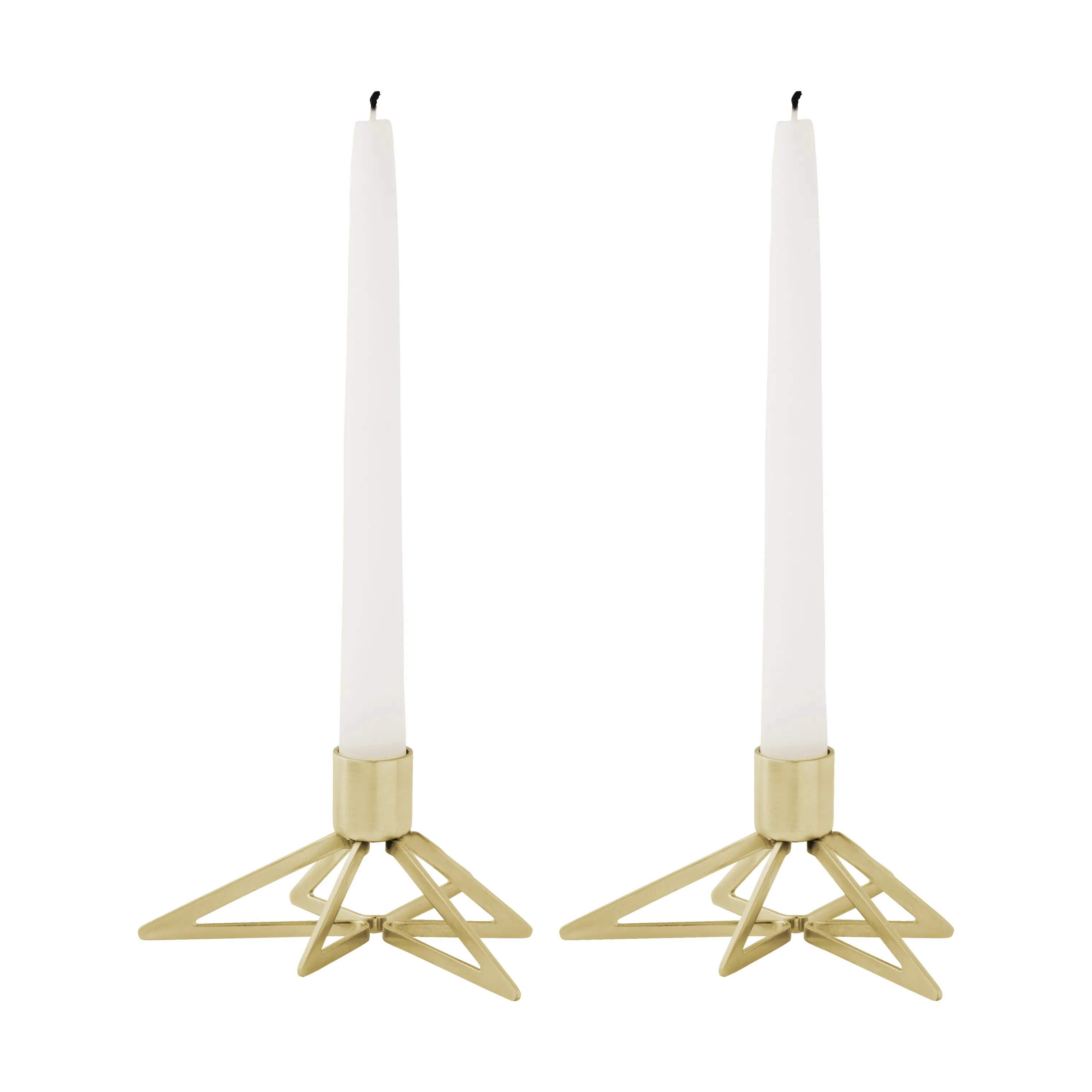 Stelton Kronelysestage Christmas Tangle Lysestagesæt - 2 dele i Guldfarvet, 3,5 cm, 1