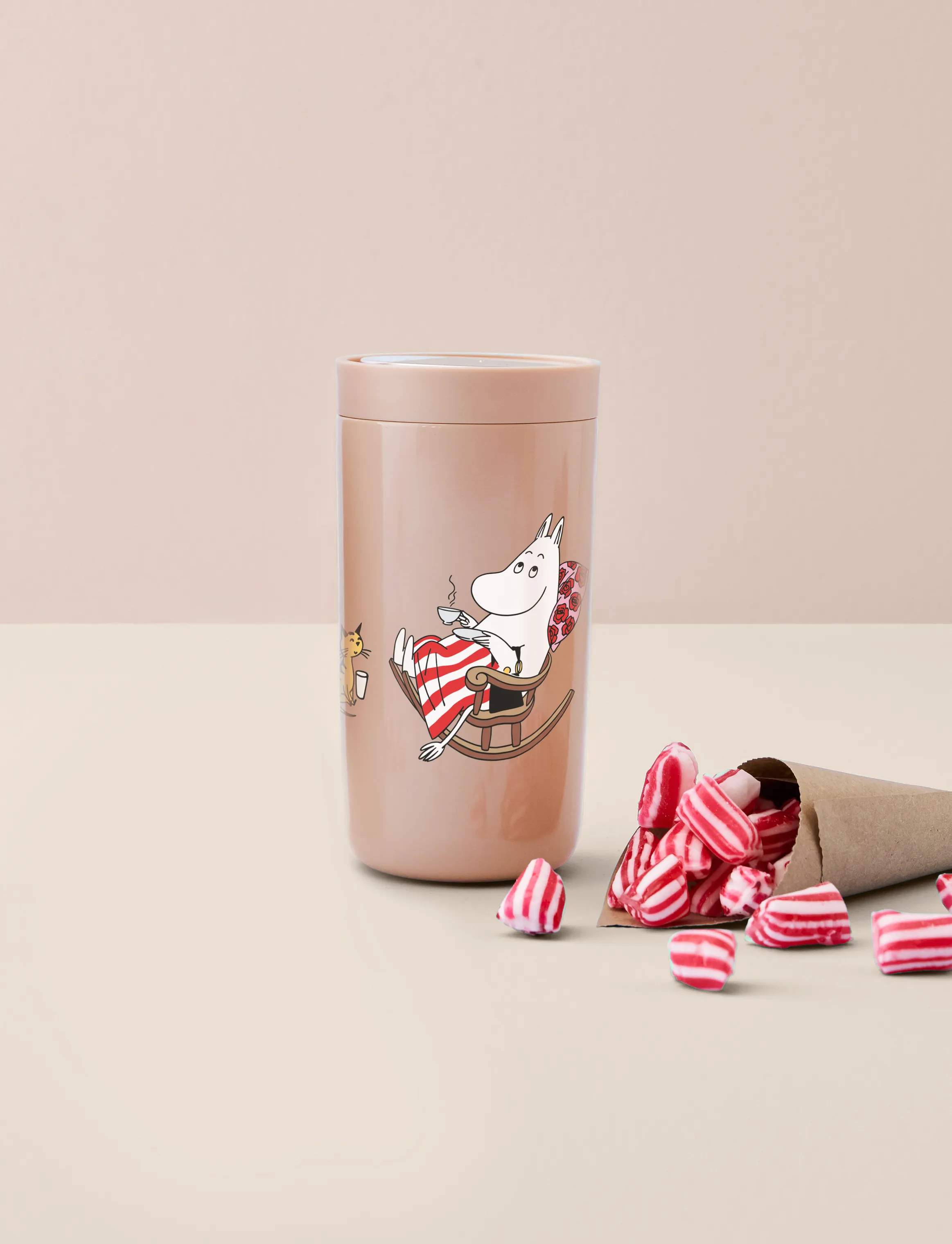 Stelton To go kopper Drink-It To-Go Click Termokop i Moomin mamma, 20 cl, 2