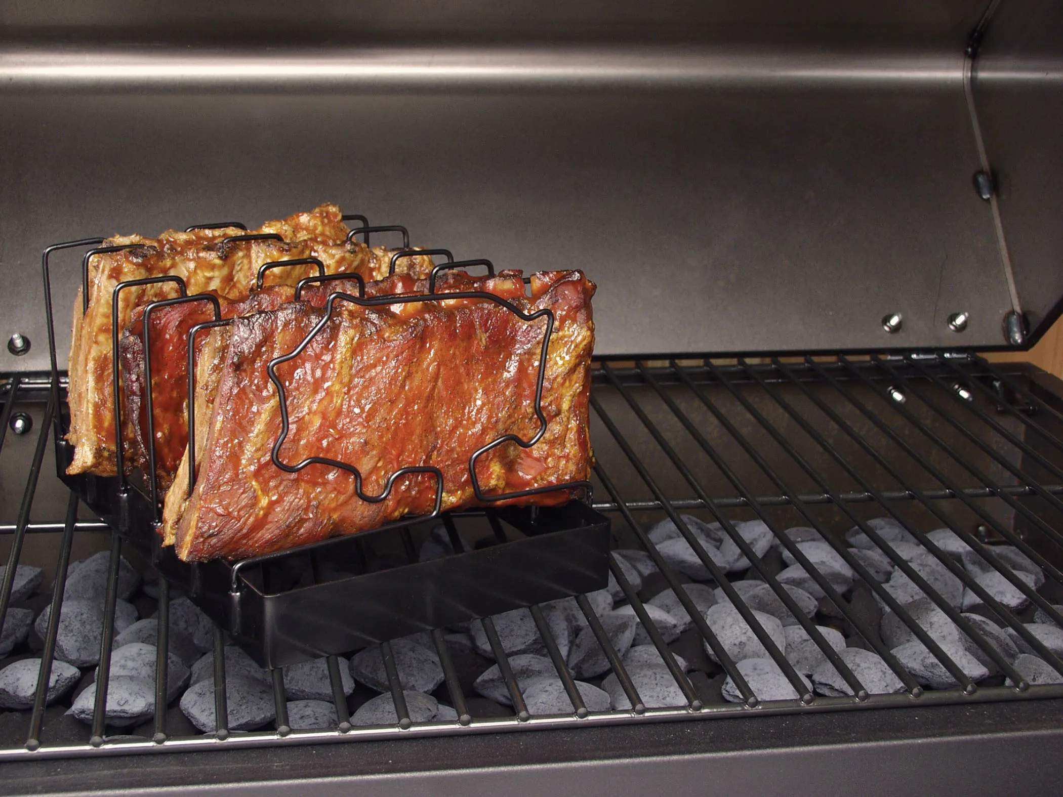 Barbecue Masters Øvrigt grilltilbehør Spareribsholder i Sort, 2