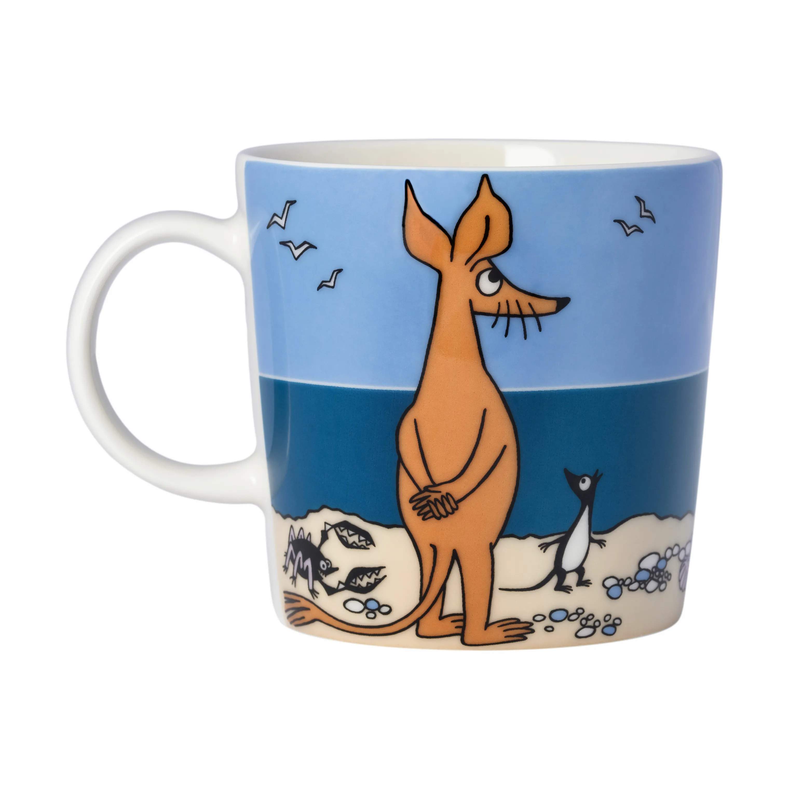 Moomin Arabia Krus og kopper med hank Ferieklar Krus - Sniff i Sniff Blå, 30 cl, 2