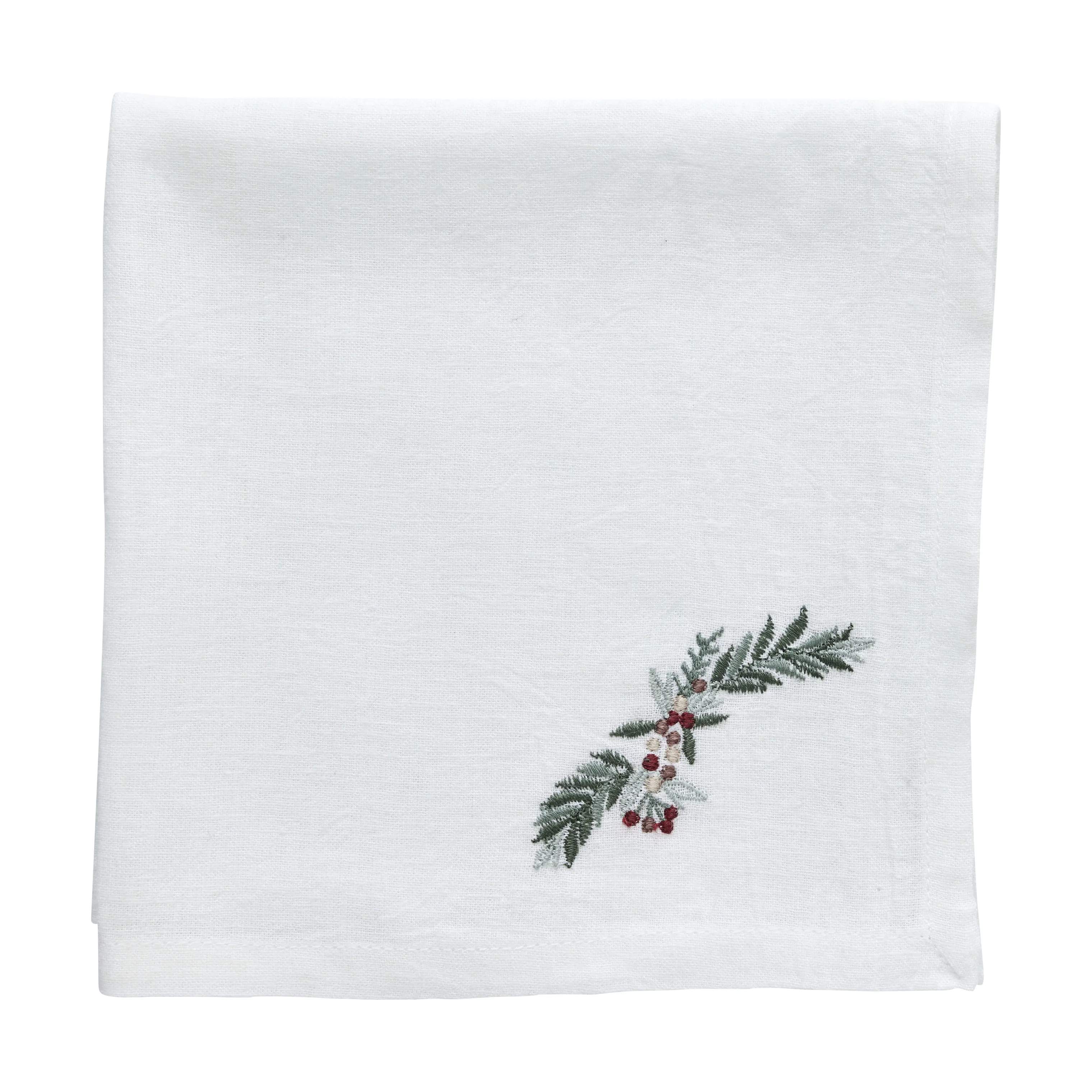 Lene Bjerre Stofservietter Penine Stofserviet i hvid, 1