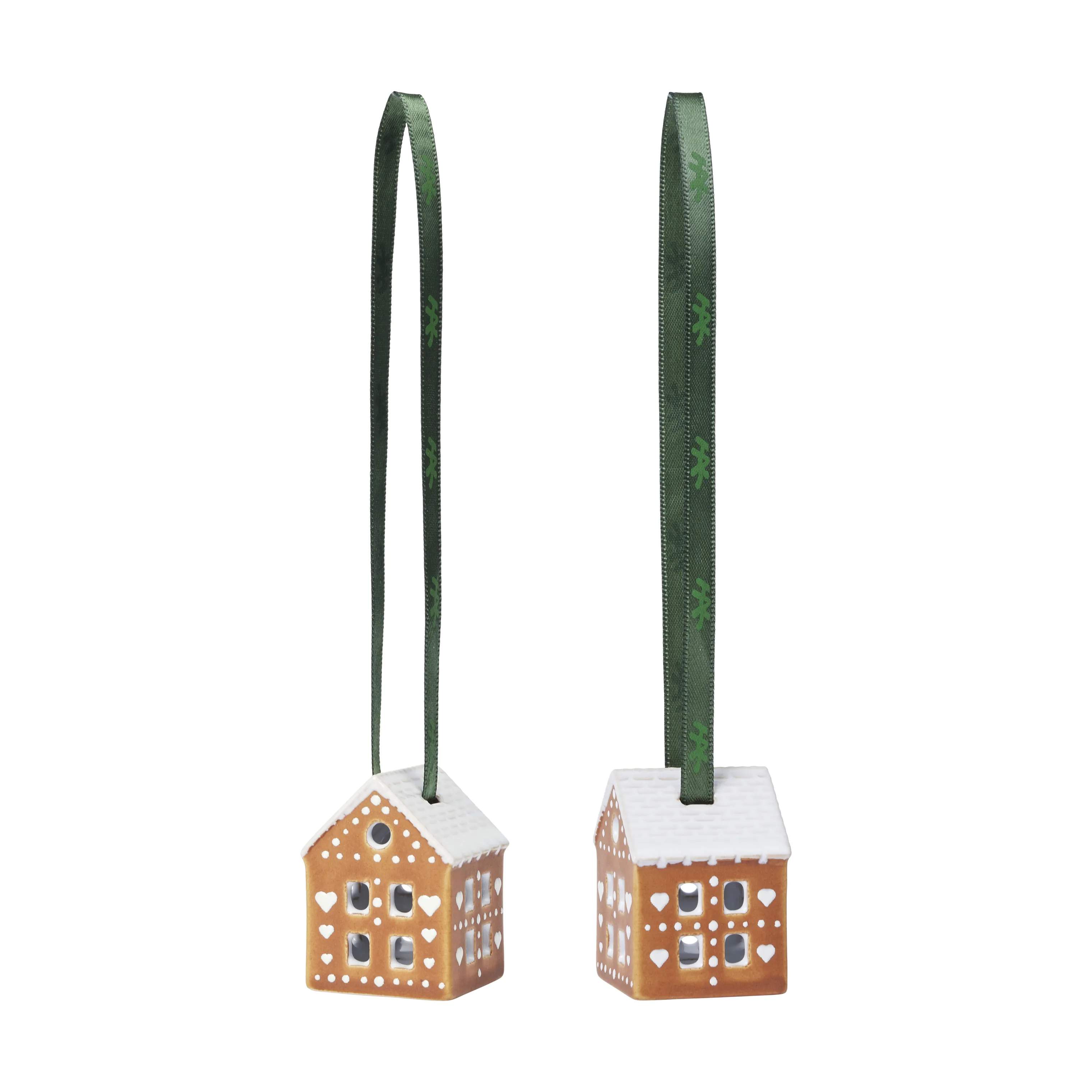 Kähler Juleophæng Gingerbread Juleophæng - 2 stk. i Brun, 4