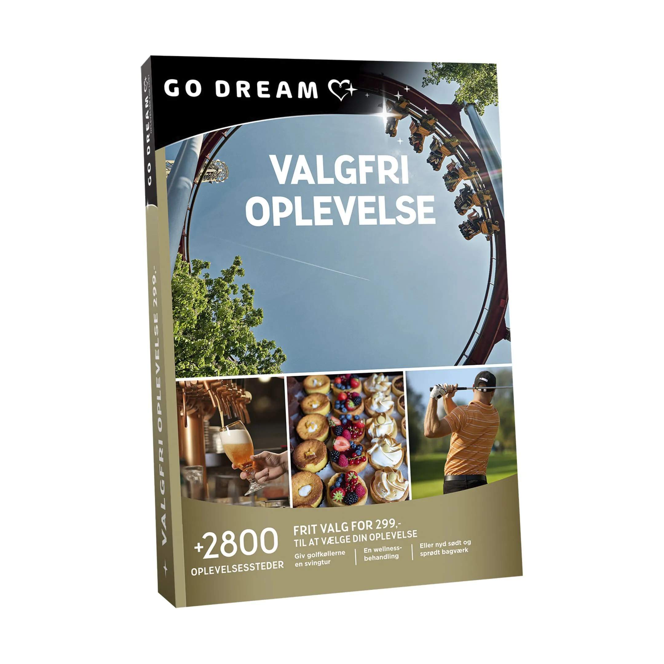 GO DREAM Oplevelsesgavekort Gavekort - Valgfri oplevelse i Værdi: 299, 2