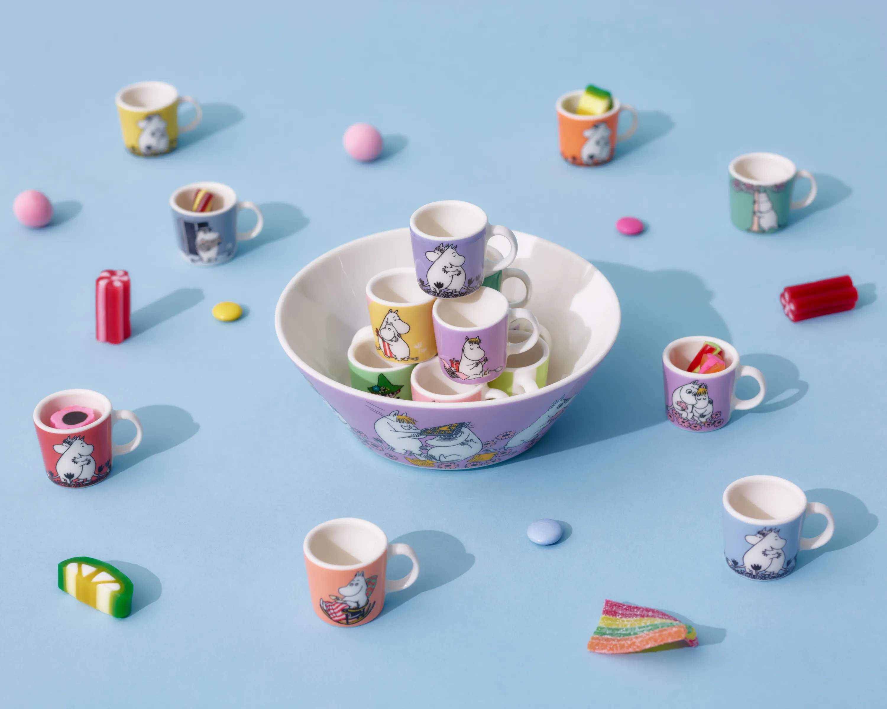 Moomin Arabia Krus og kopper med hank Kærlighed blå Mini Krus - Kærlighed i Blå, 3