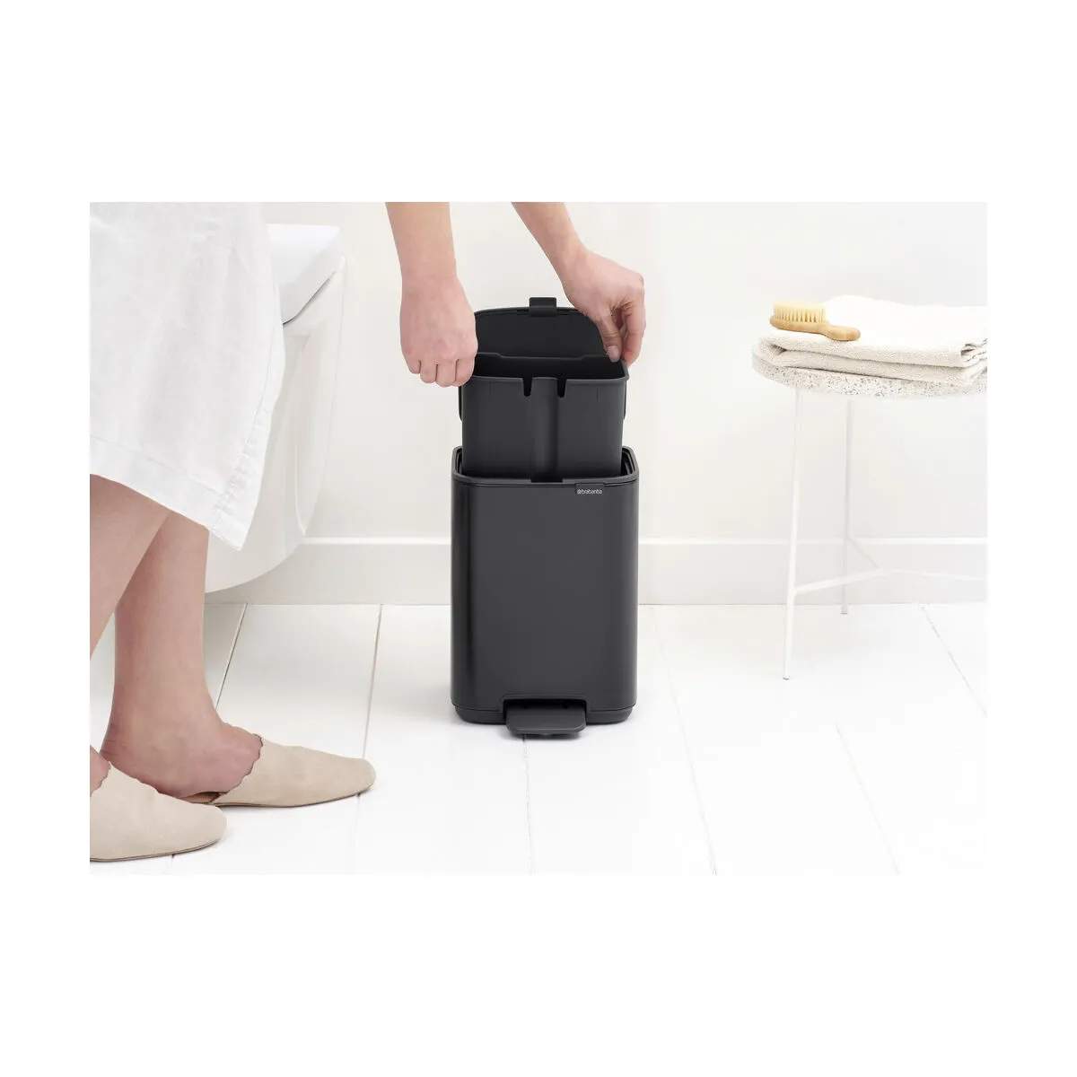 Brabantia Pedalspande Bo Pedalspand i Mat sort, 4 L, 4