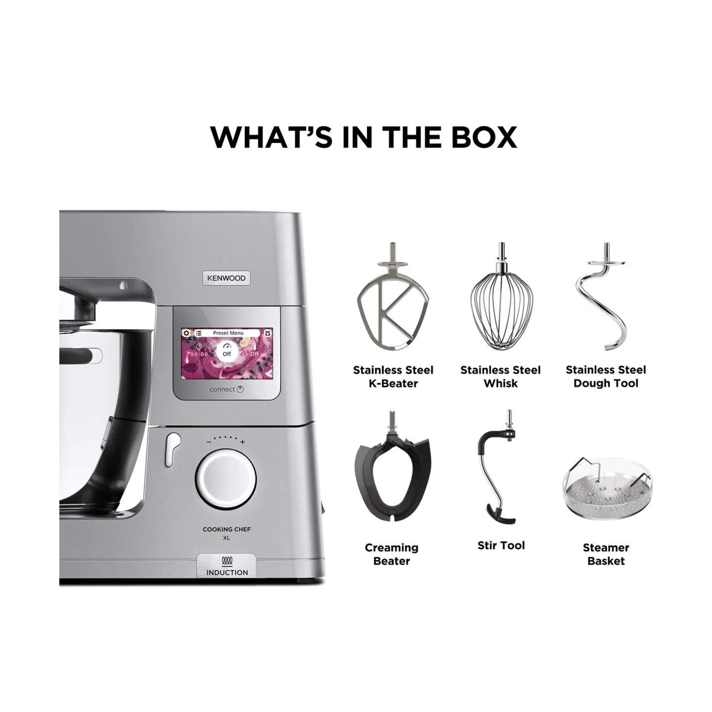 Kenwood Røremaskiner Cooking Chef Køkkenmaskine KCL95.004SI i Sølvfarvet, 4