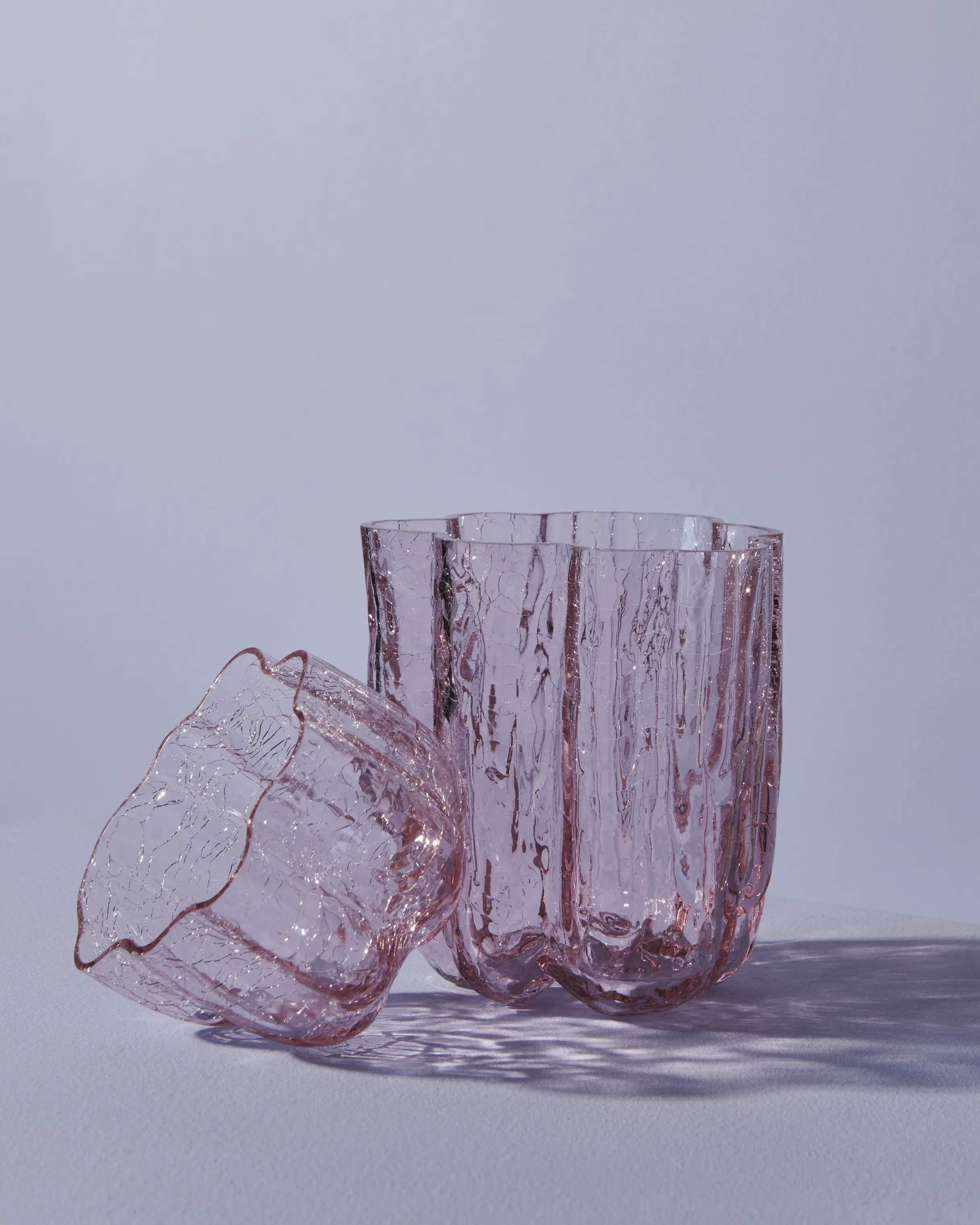 Kosta Boda Vaser Crackle Vase i Pink, 2