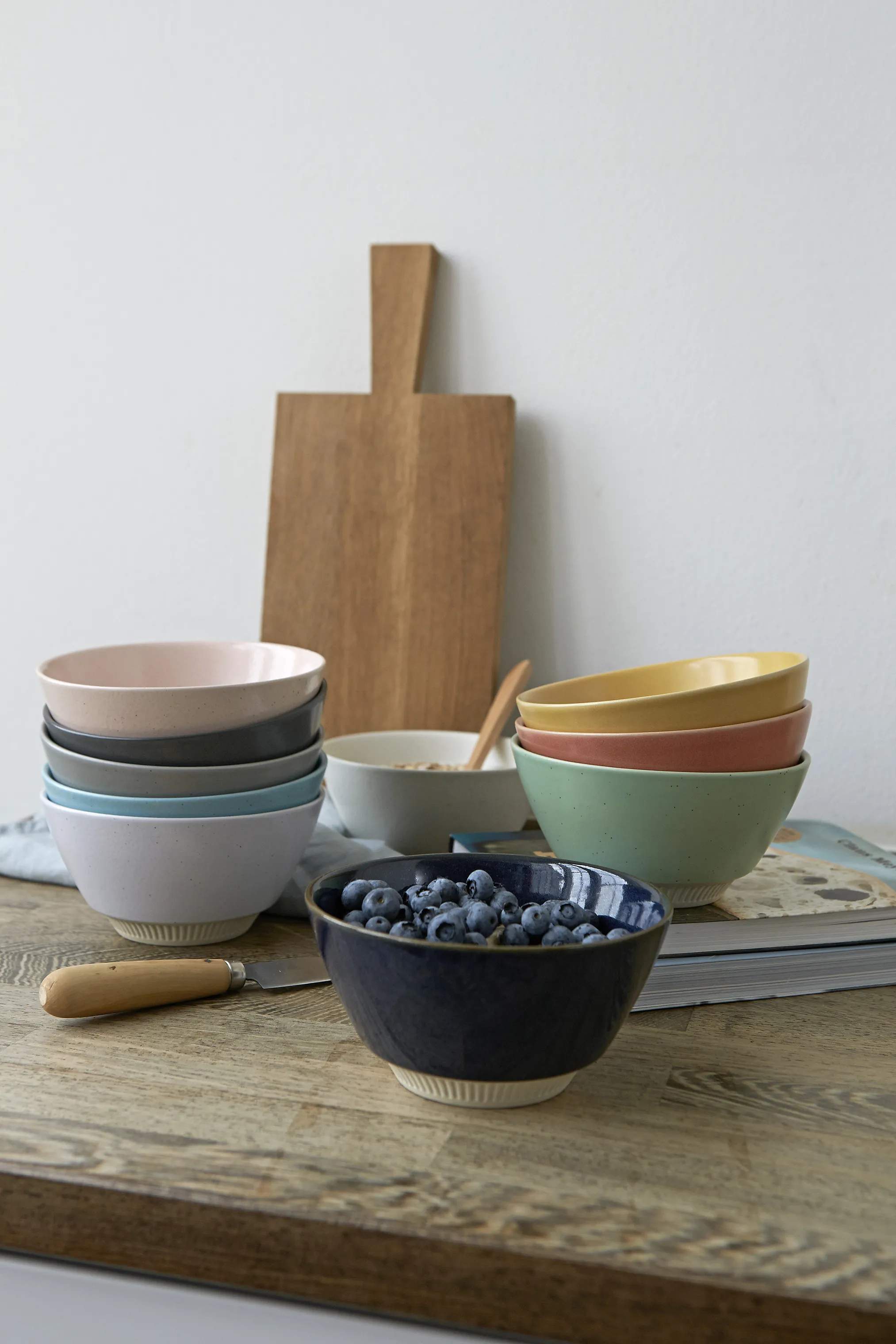 Knabstrup Keramik Serveringsskåle Colorit Skål i Navy blå, 14 cm, 2