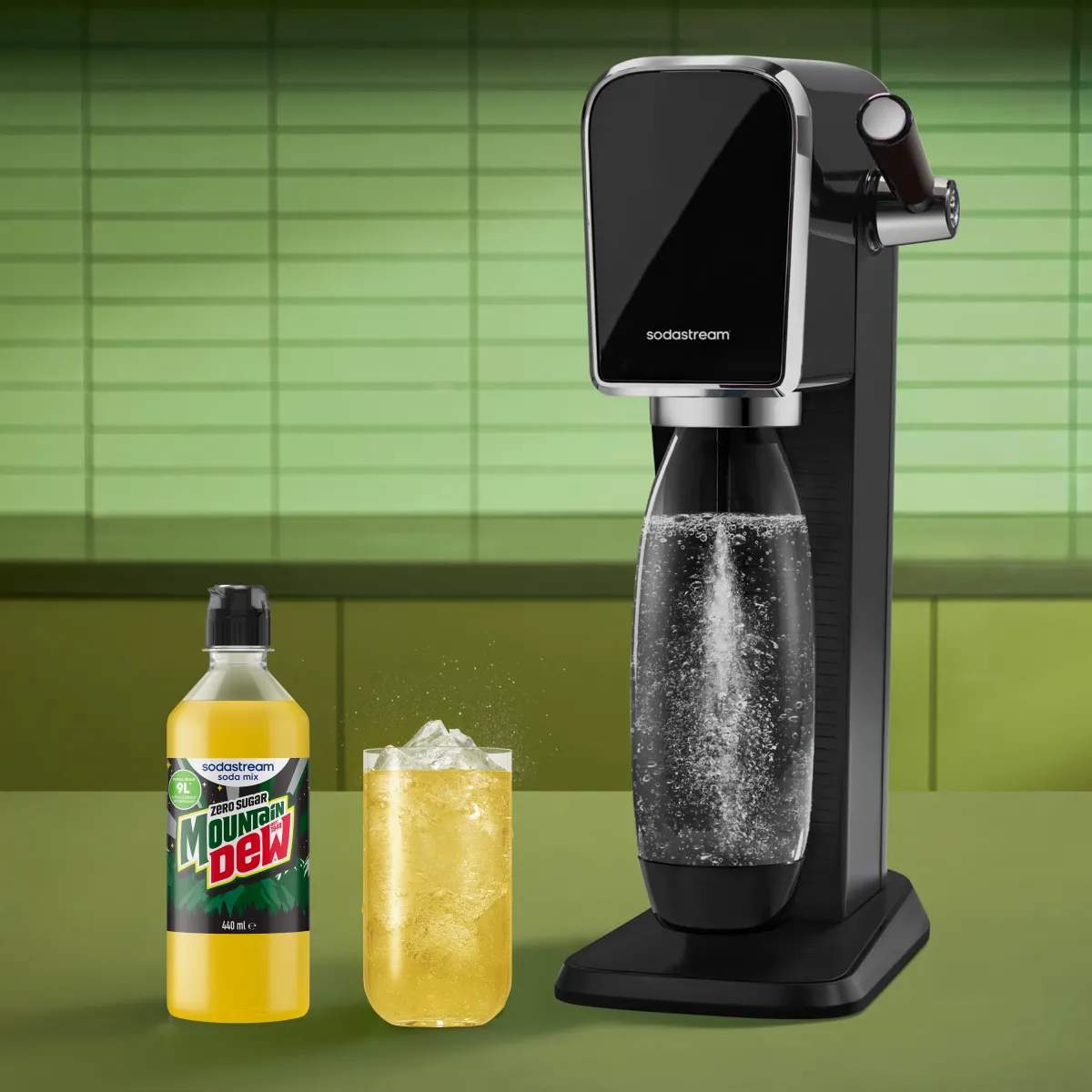 SodaStream Smagskoncentrater Sirup - Mountain Dew Diet i Mountain Dew Diet, 4