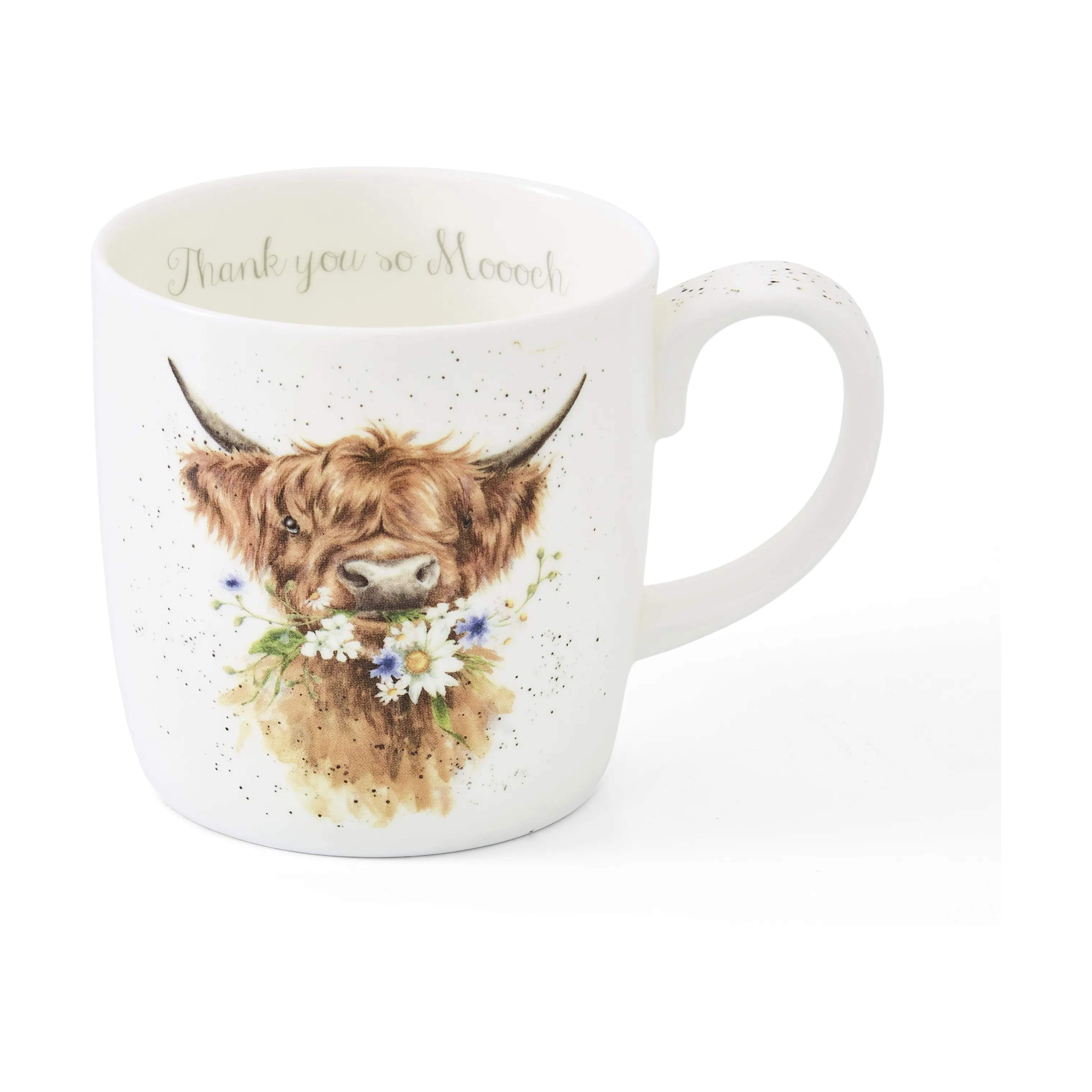 Spode Krus og kopper med hank Wrendale Krus i Sød ko, 1