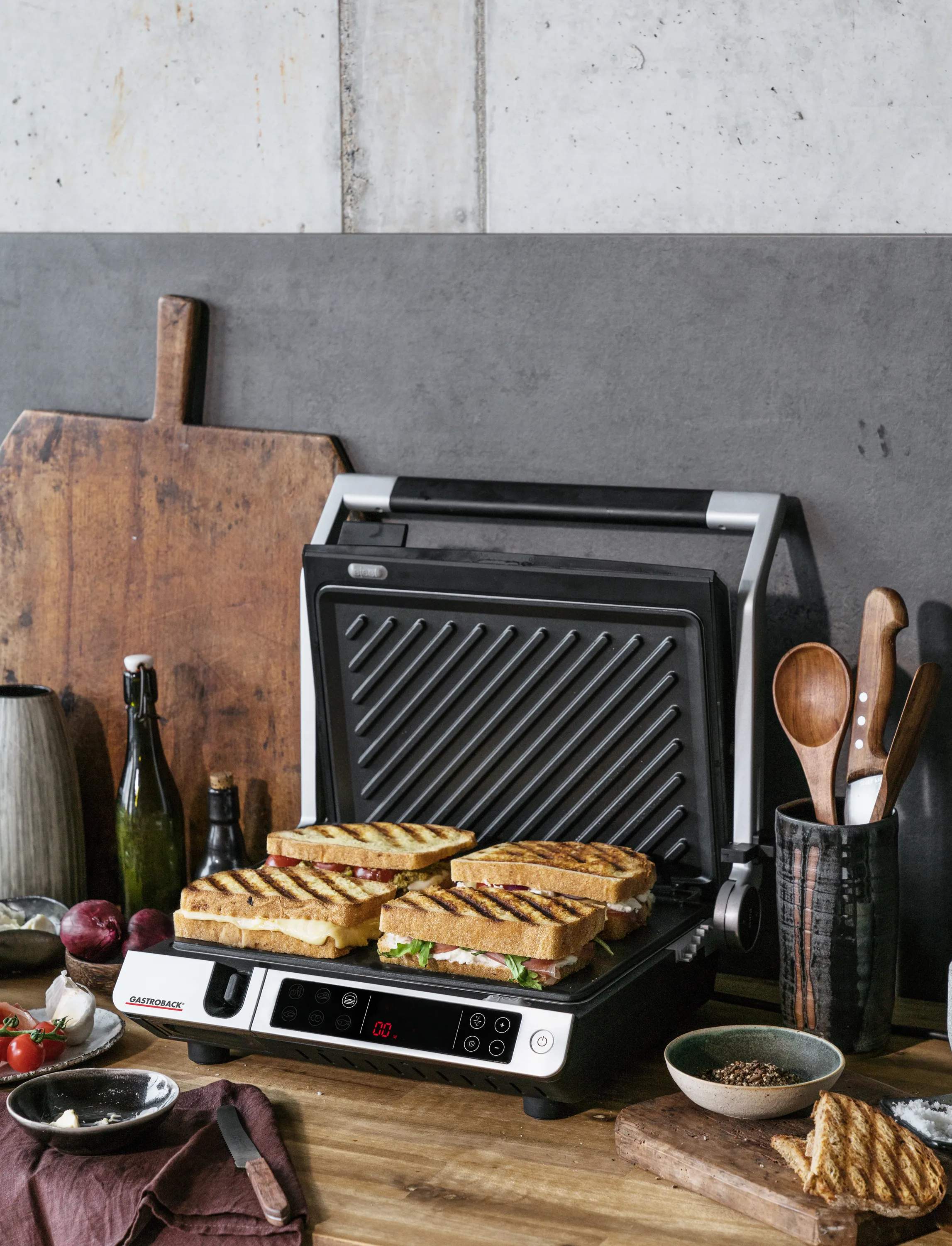 GASTROBACK Elgrill BBQ Advanced Elektrisk Grill i sort/stål, 2
