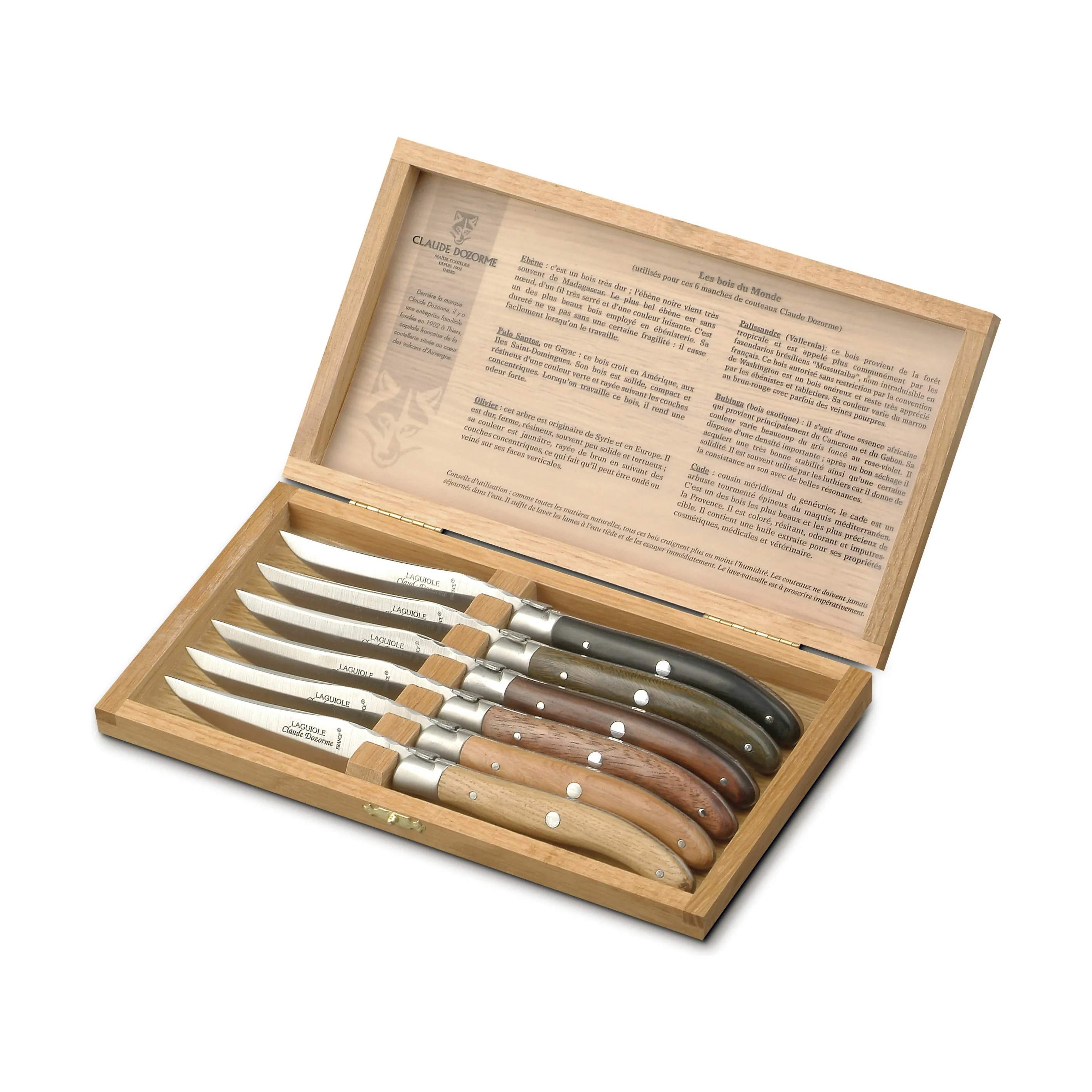 Lagiuole Steakkniv - 6 stk., multifarvet, large
