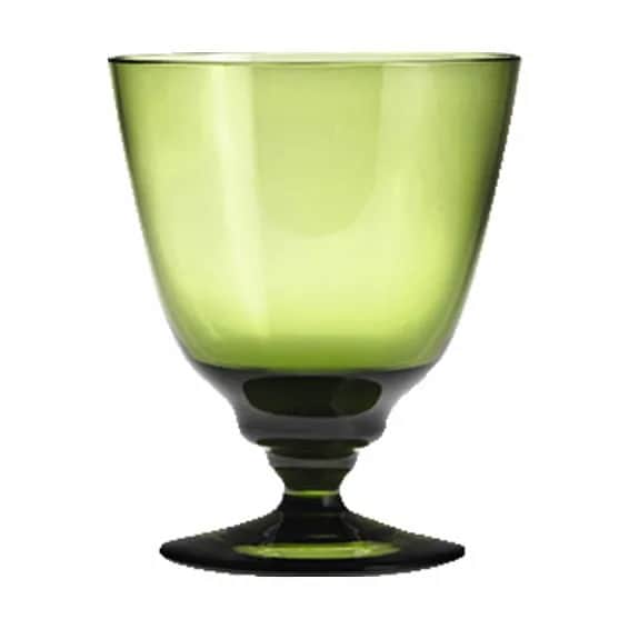 Flow Vandglas på fod, olivengrøn, large