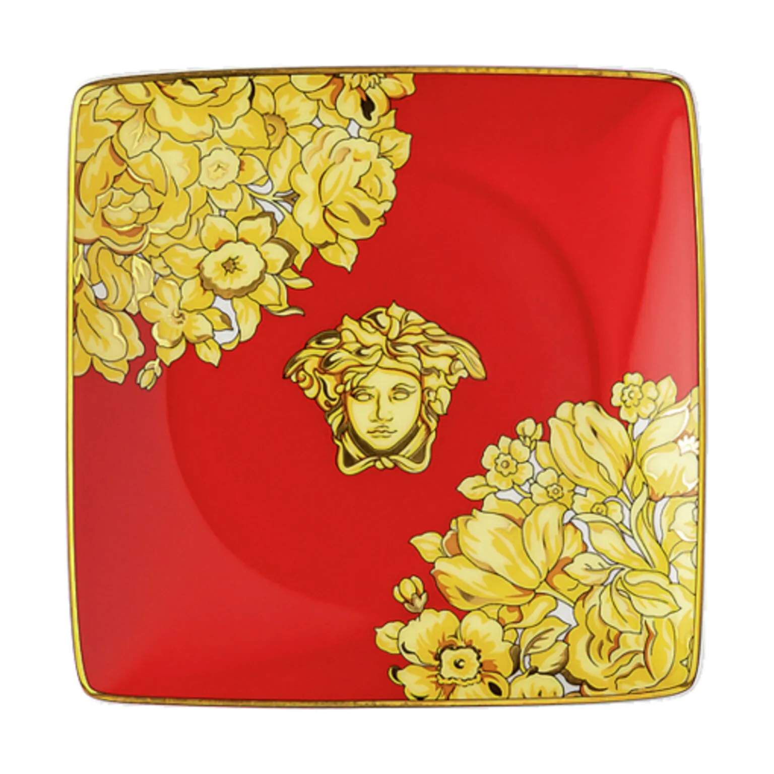 Medusa Skål, guld/rød, large