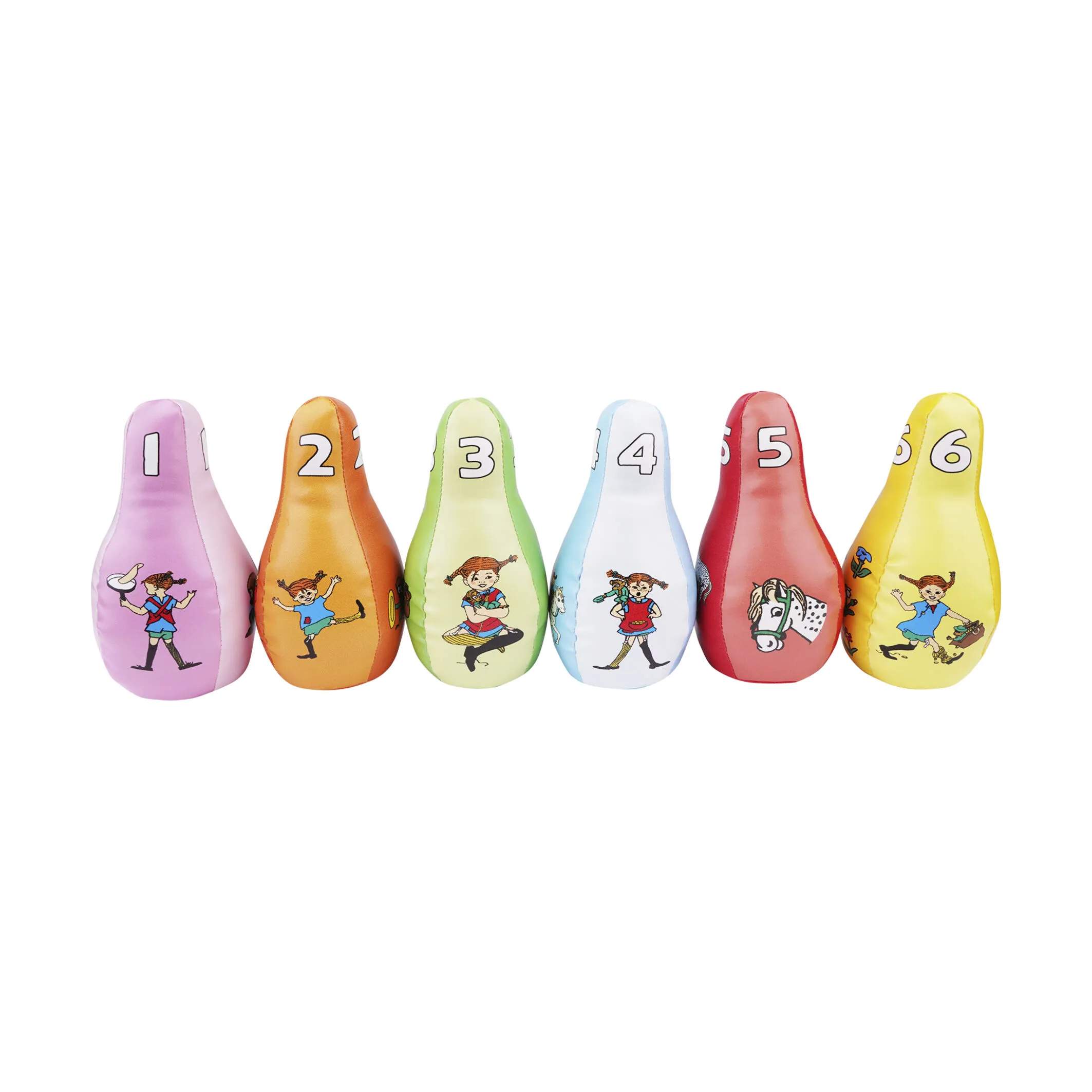 Barbo Toys Spil Pippi Langstrømpe Pippi Langstrømpe Bowlingsæt i Multifarvet, 4