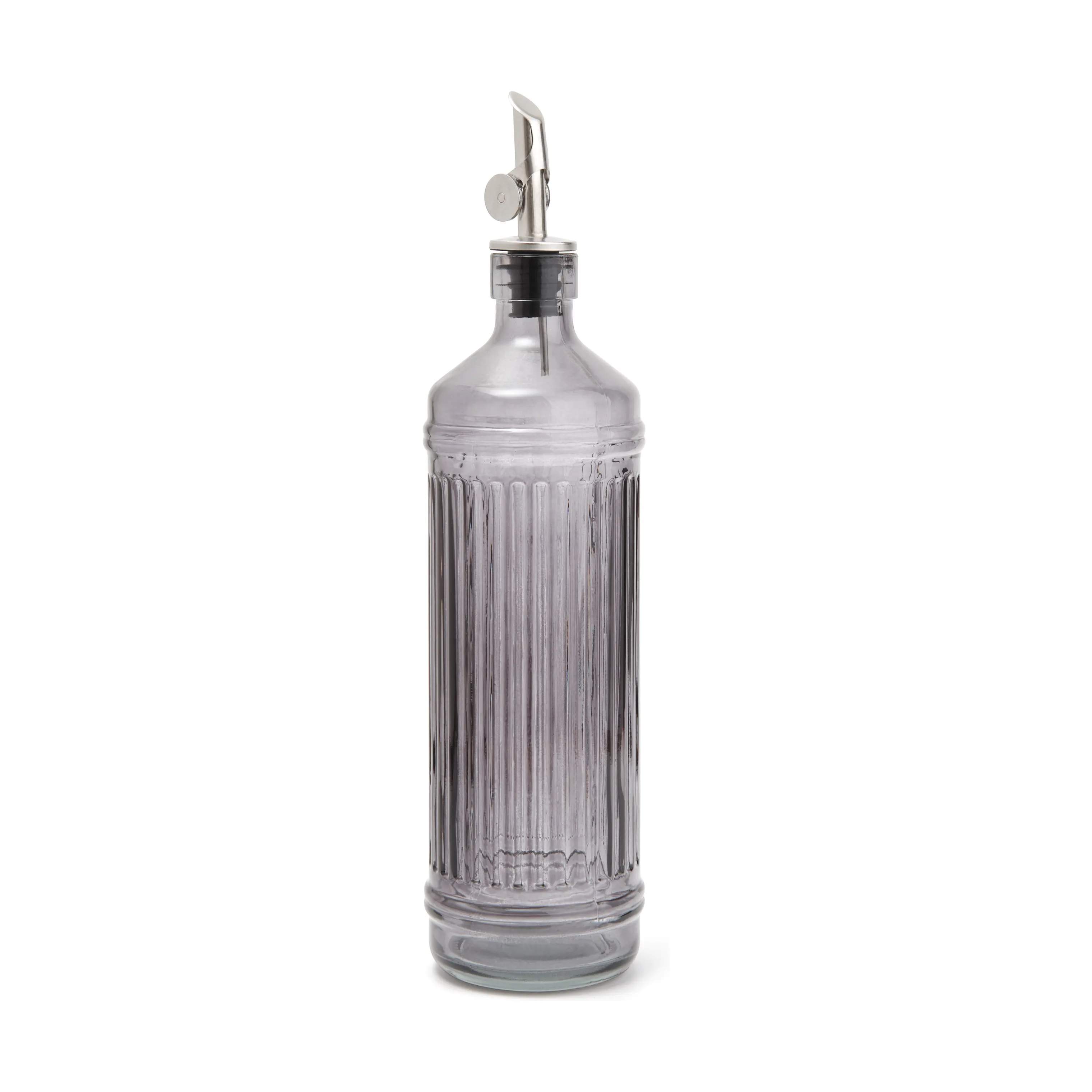 Olieflaske, smoke/rille, large