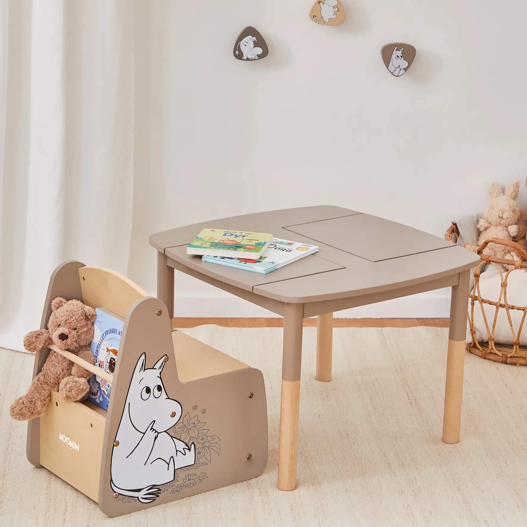 Barbo Toys Til børneværelset Mumi Bord i Natur, 2