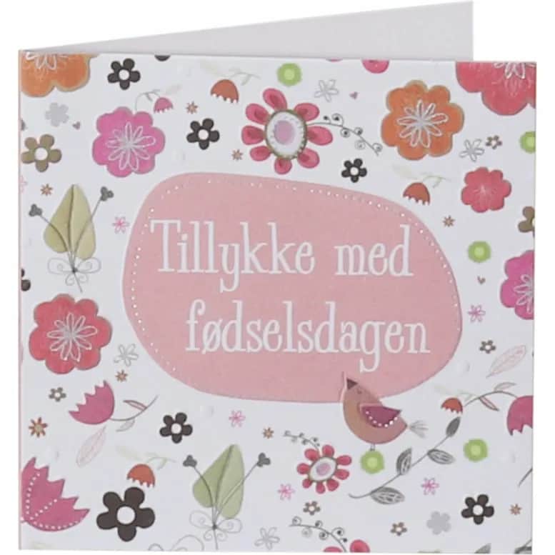 Kort - Tillykke med fødselsdagen, kort - tillykke med fødselsdagen, large
