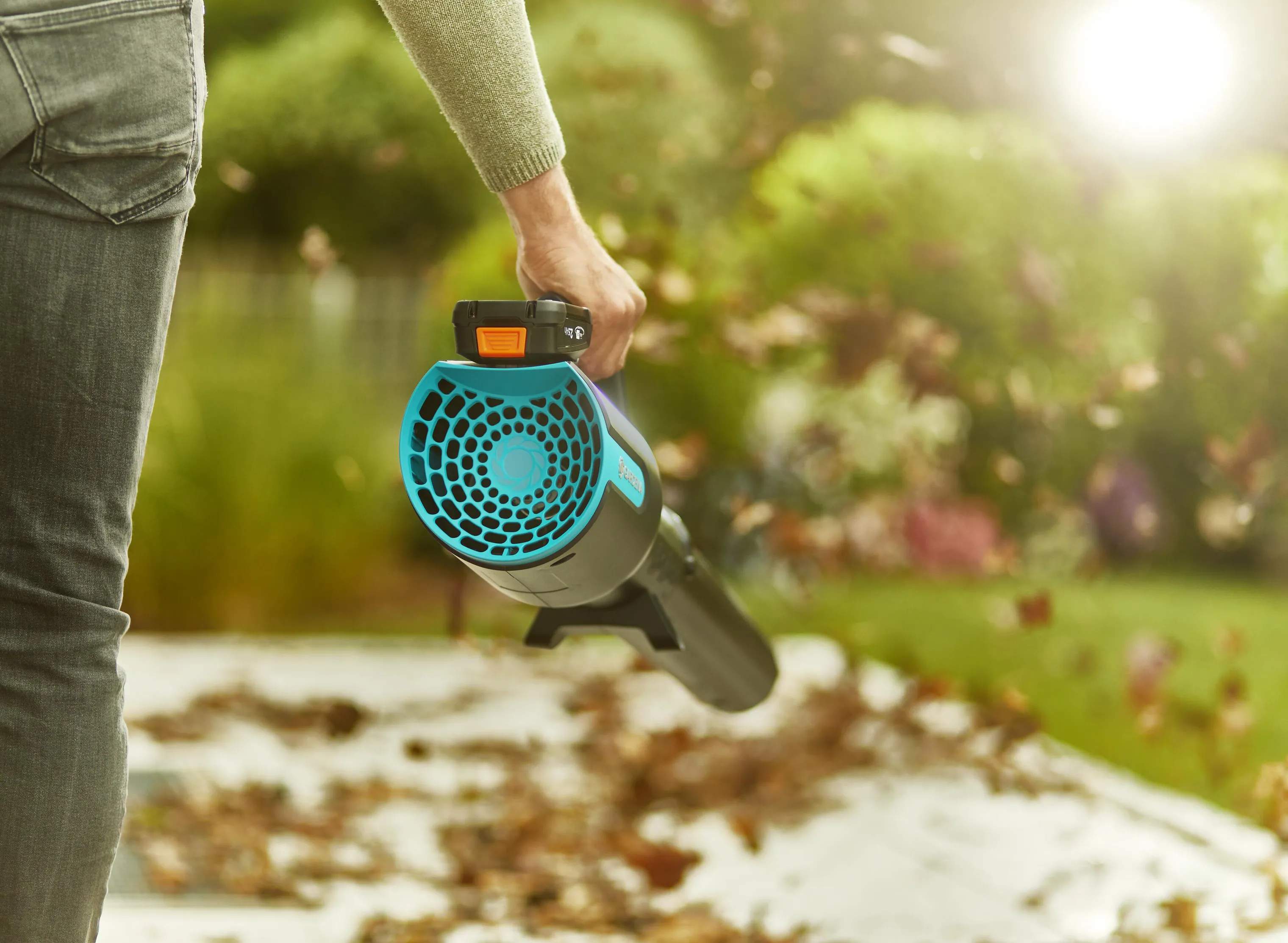 Gardena Havemaskiner PowerJet Løvblæser i Grå/orange/turkis, 2