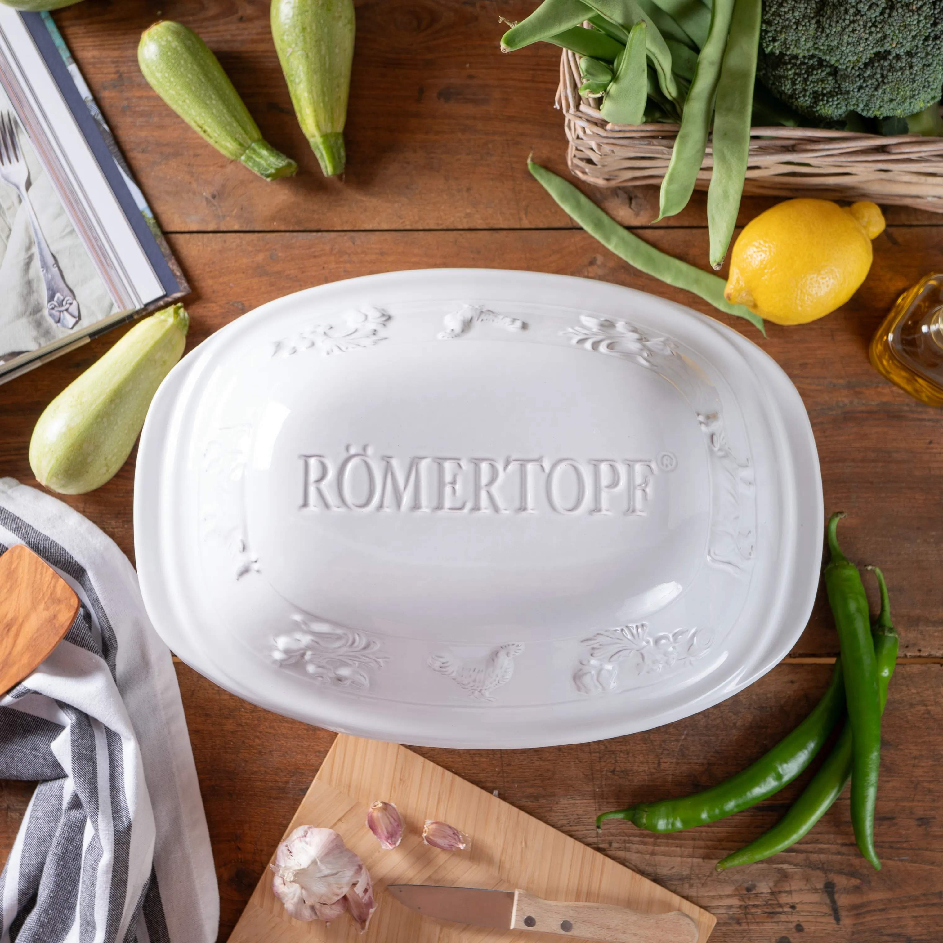 Römertopf Stegesøer Rustico Stegeso i Hvid, 3 L, 5