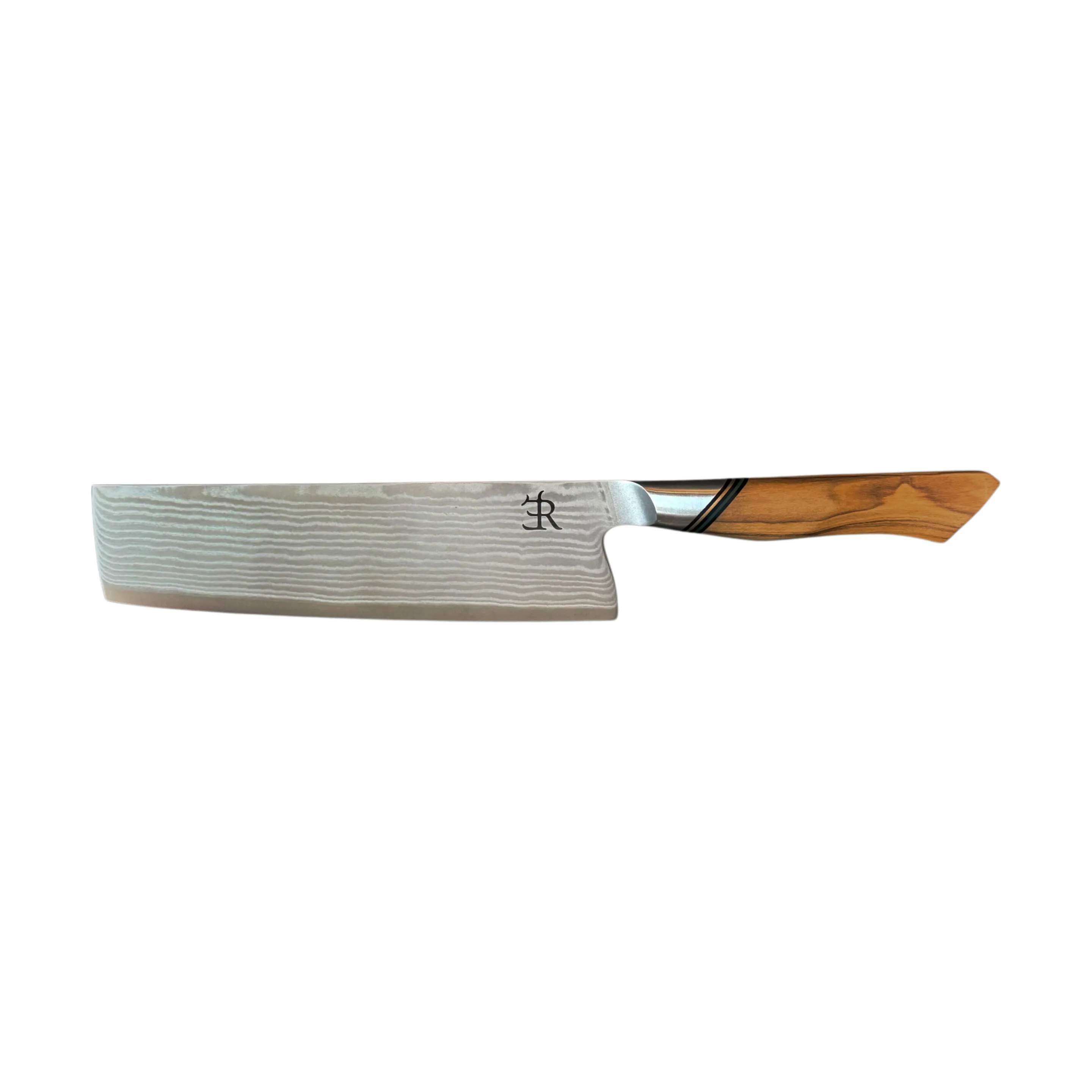 Ryda Knives Grøntsagsknive A-73 Nakirikniv i rustfrit stål/brun, 1