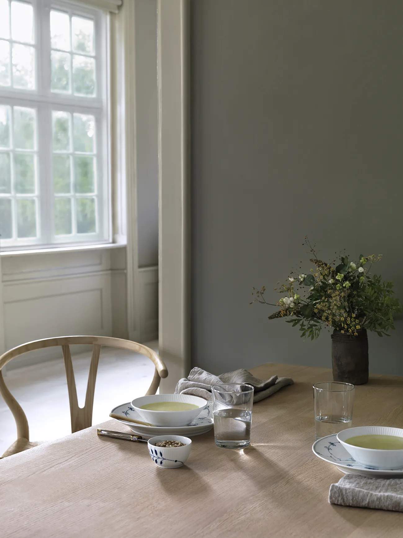 Royal Copenhagen Dybe tallerkener Hvid Riflet Dyb Tallerken i Hvid, 2
