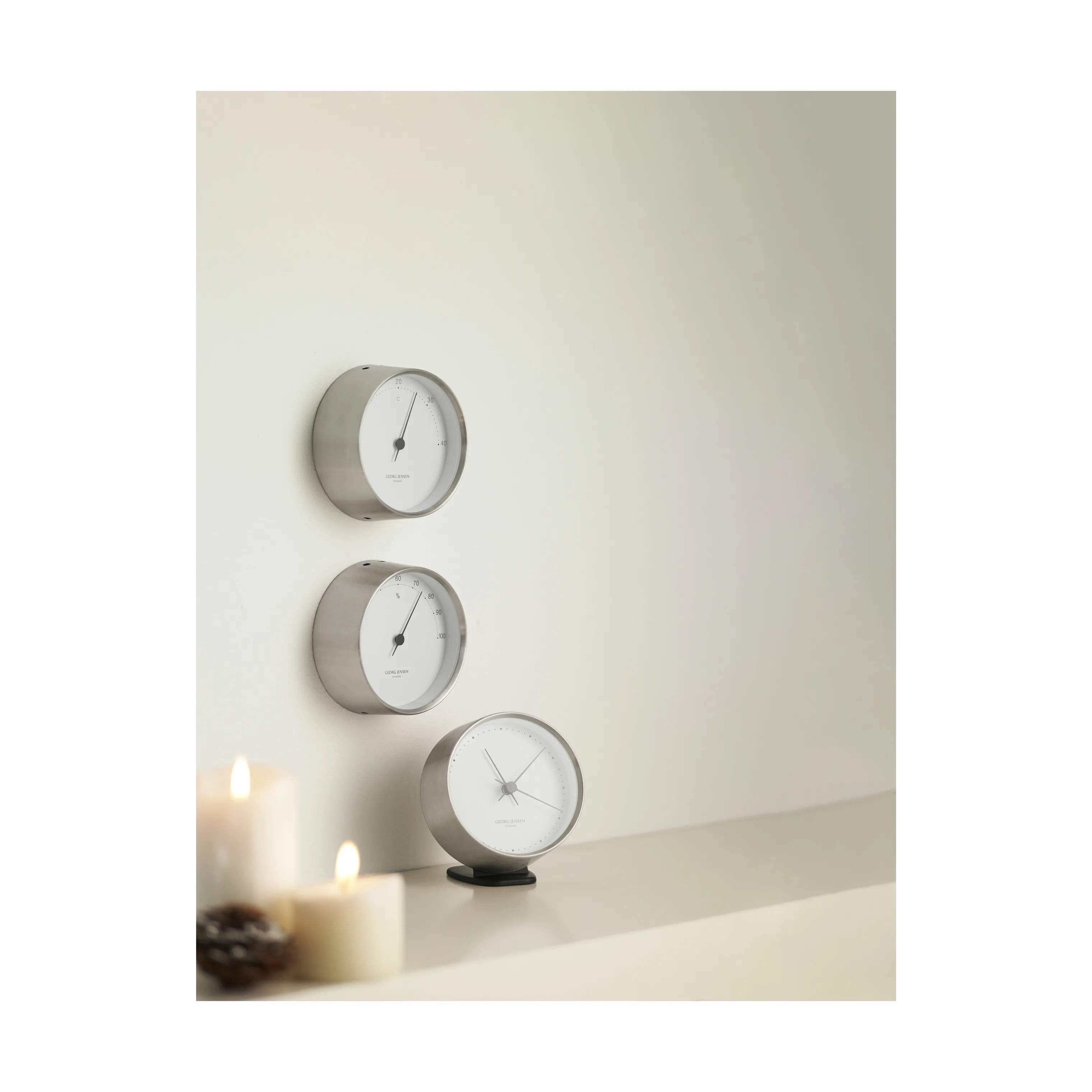 Georg Jensen Termometre Henning Koppel Koppel Termometer i Stål/Hvid, 2